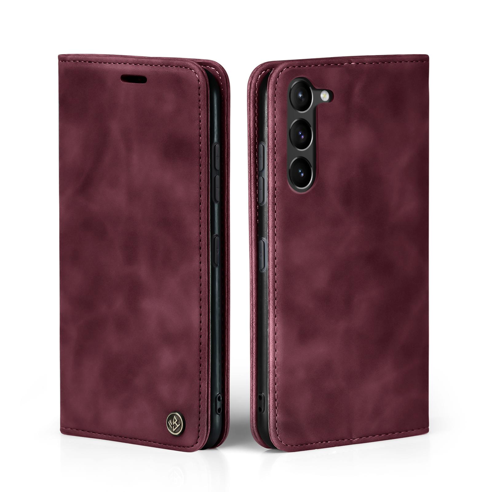 Case for Samsung Galaxy S23+ mobile bag flip case cover burgundy
