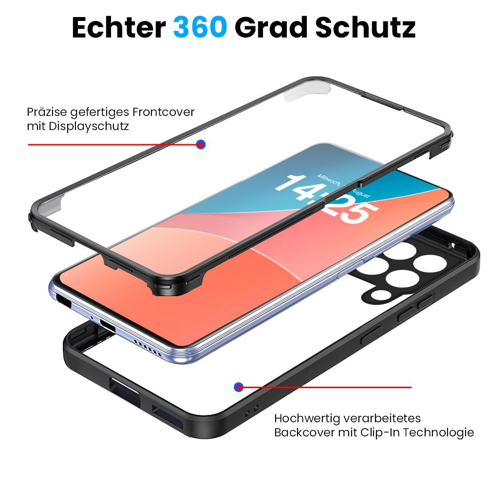 360 Grad Handyhülle für Samsung Galaxy A12 Rundum Schutz Case Front Back Cover