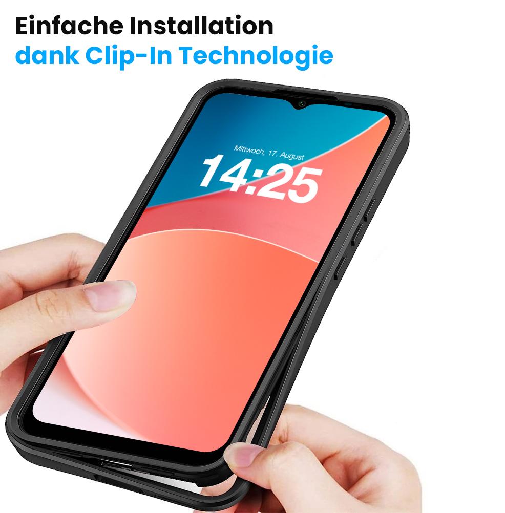 360 Grad Handyhülle für Samsung Galaxy A12 Rundum Schutz Case Front Back Cover