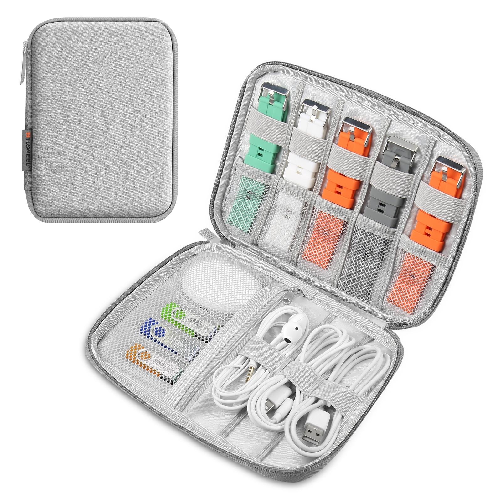 Cable Electrónica Accesorios Bolsa Viaje Organizador Bolsa de Almacenamiento USB Fuente de Alimentación