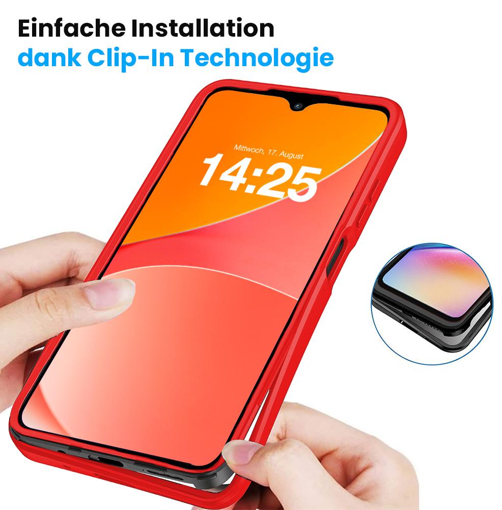Handy Hülle 360 Grad für Samsung Galaxy A Serie Rundum Schutz Cover Front Back