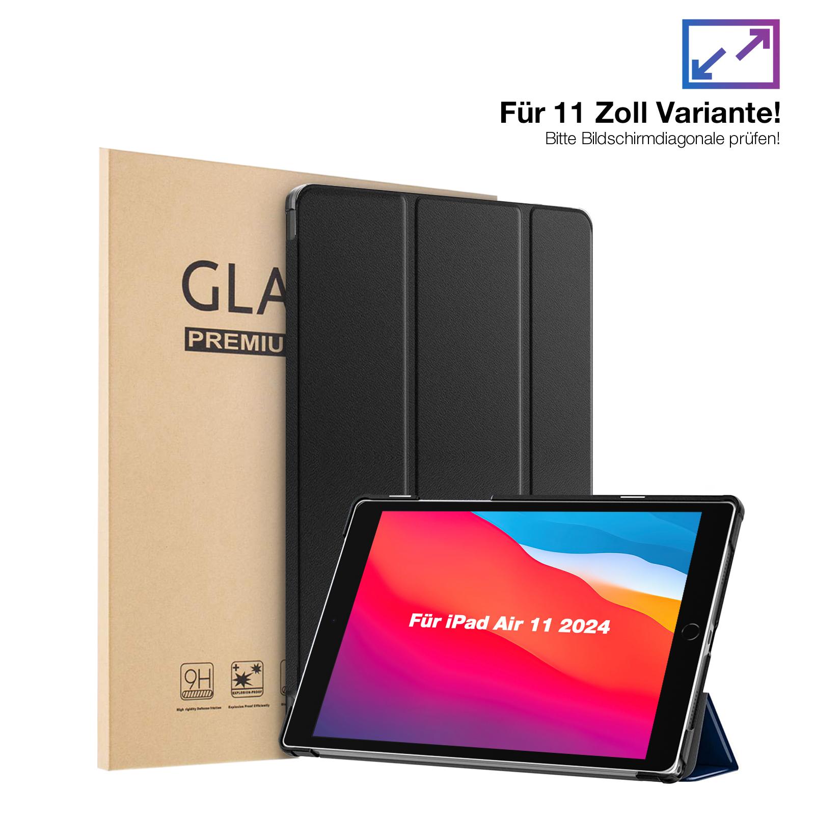 Tablet Schutzhülle für Apple iPad Air 6. Gen 11 2024 Hülle Cover Case Glas