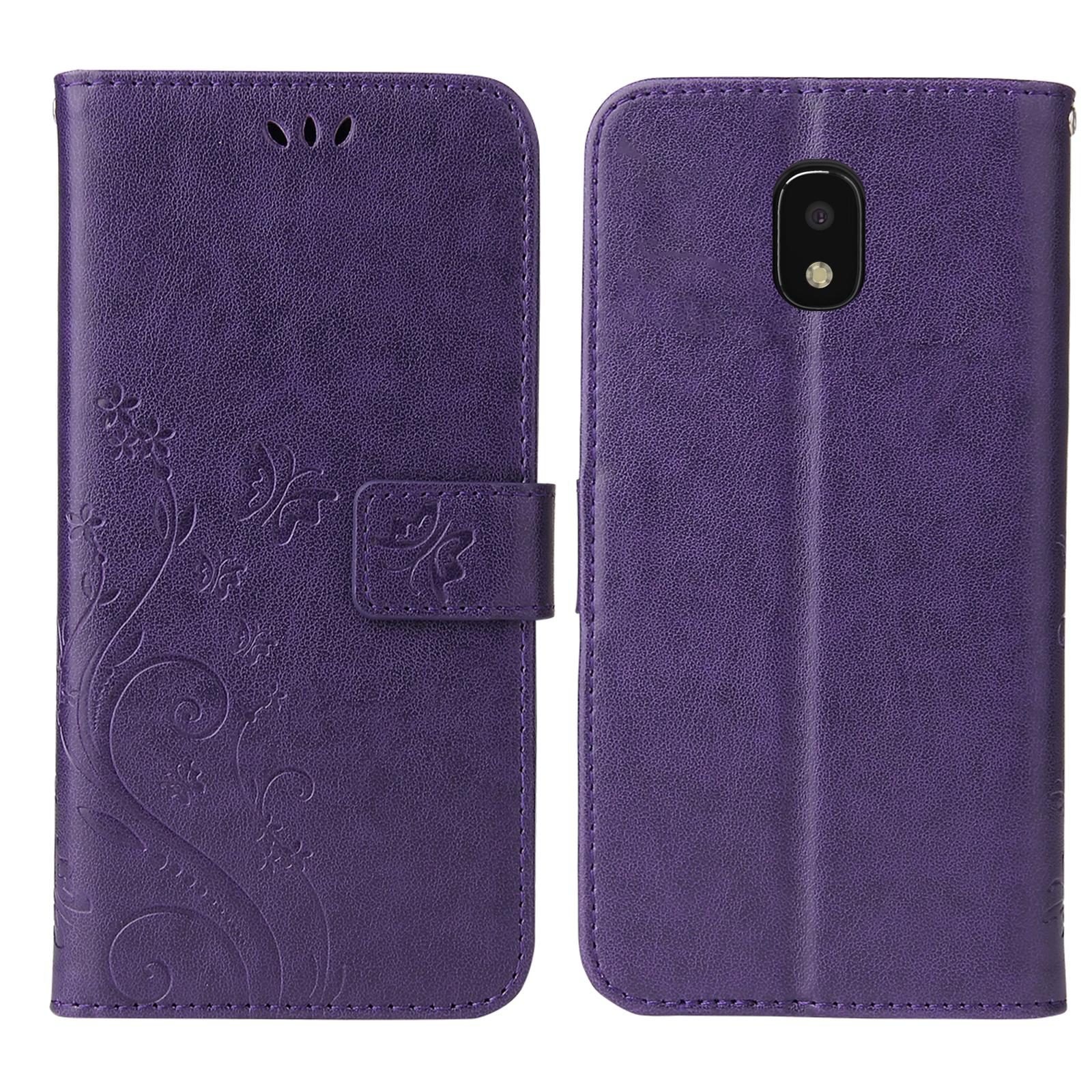 Handy Hülle für Samsung Galaxy J3 J5 J7 (2017) Blumen Flip Cover Buch Magnet