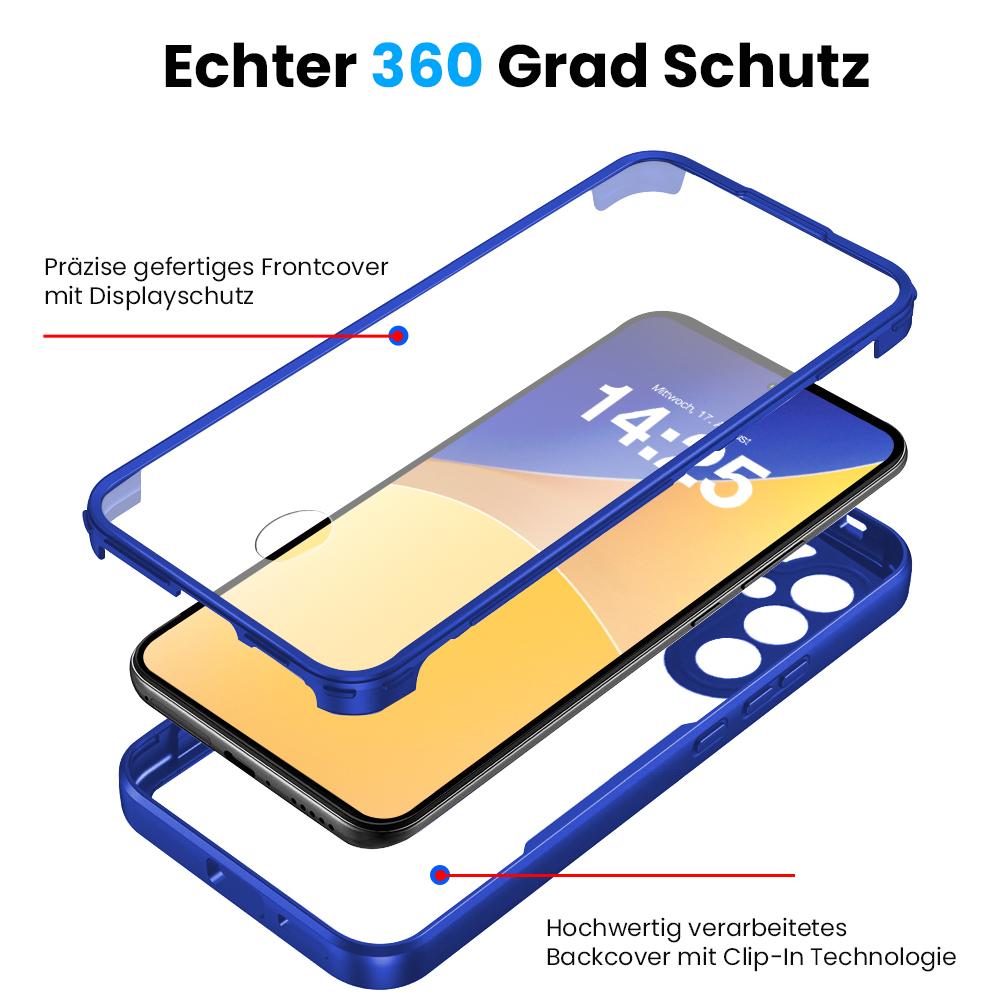 360 Grad Handyhülle für Samsung Galaxy A55 5G Rundum Schutz Case Front Backcover