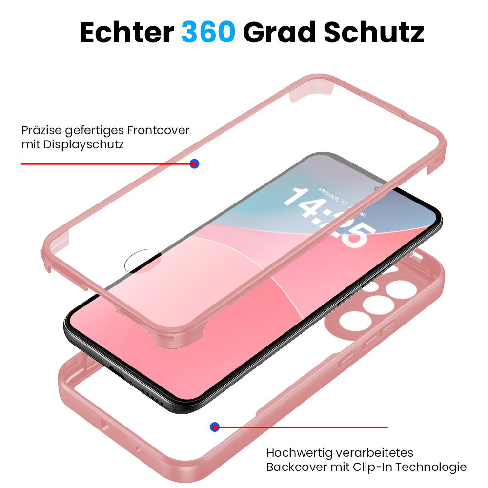360 Grad Handyhülle für Samsung Galaxy A55 5G Rundum Schutz Case Front Backcover