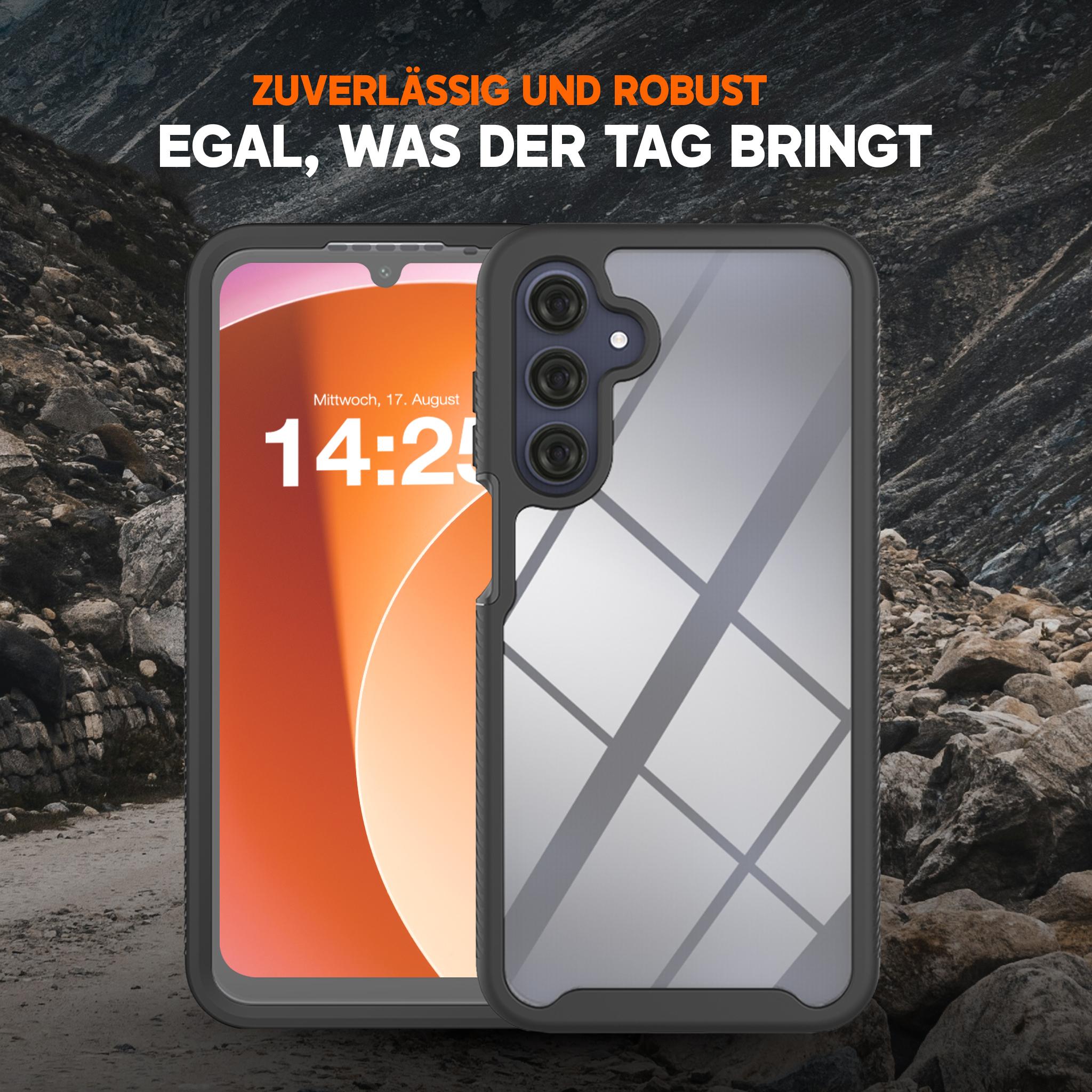 360 Grad Premium Handy Hülle für Samsung Galaxy A16 A16 5G Front Back Schwarz