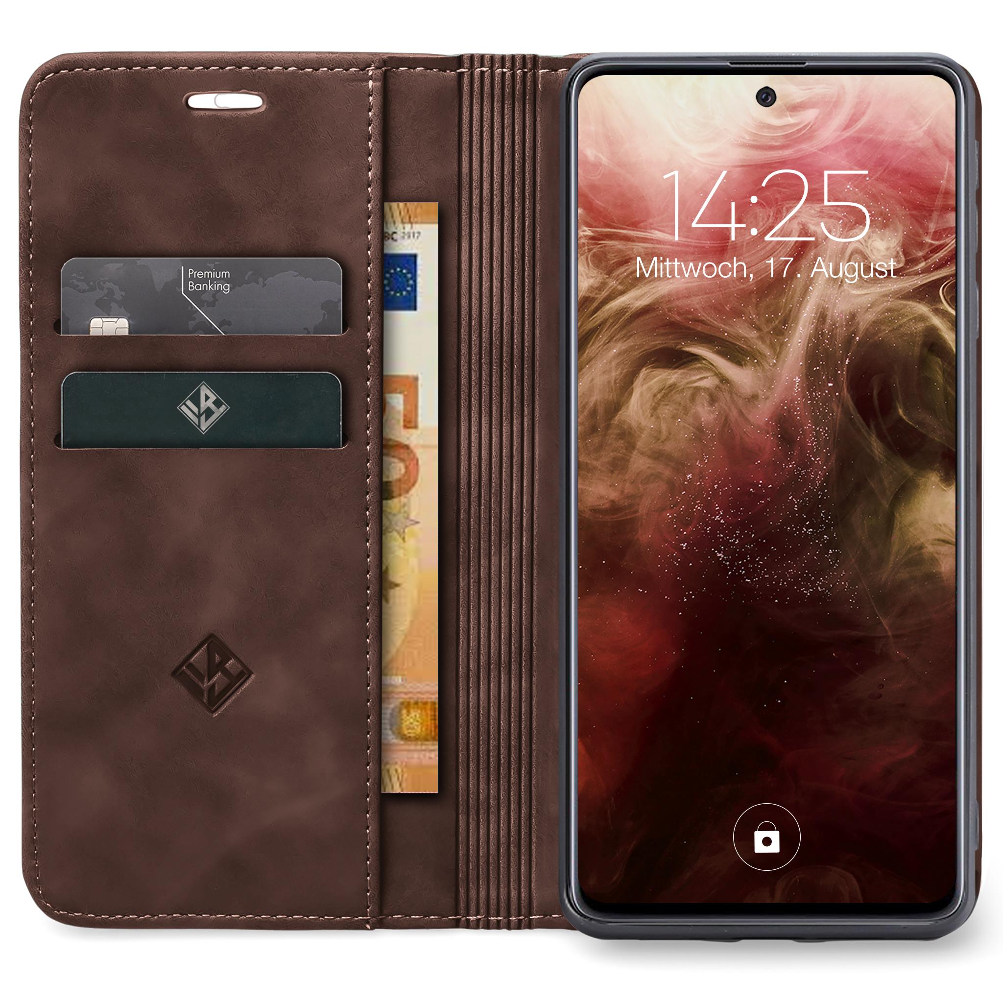 Handy Hülle für Samsung Galaxy A56 5G Klapp Magnet Smartphone Cover Case 9H Glas