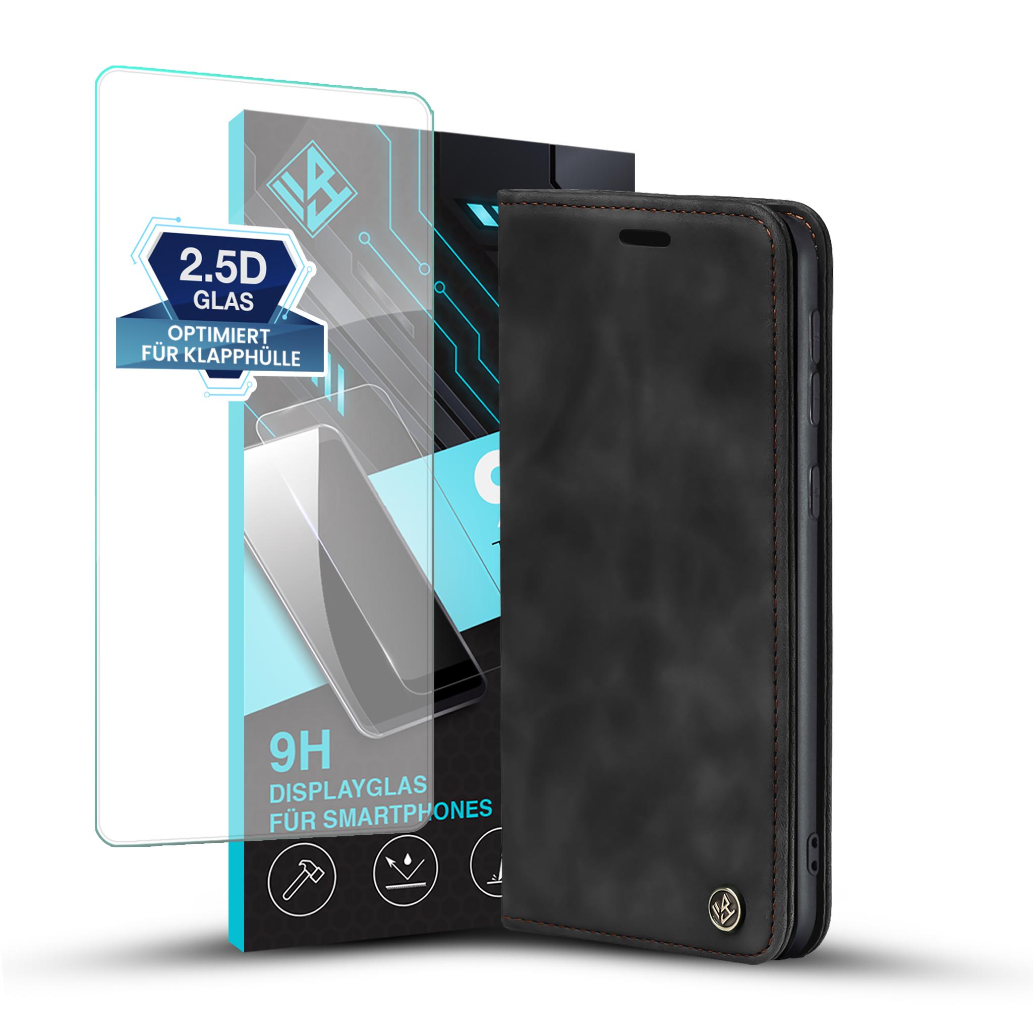 Handy Hülle für Samsung Galaxy A56 5G Klapp Magnet Smartphone Cover Case 9H Glas