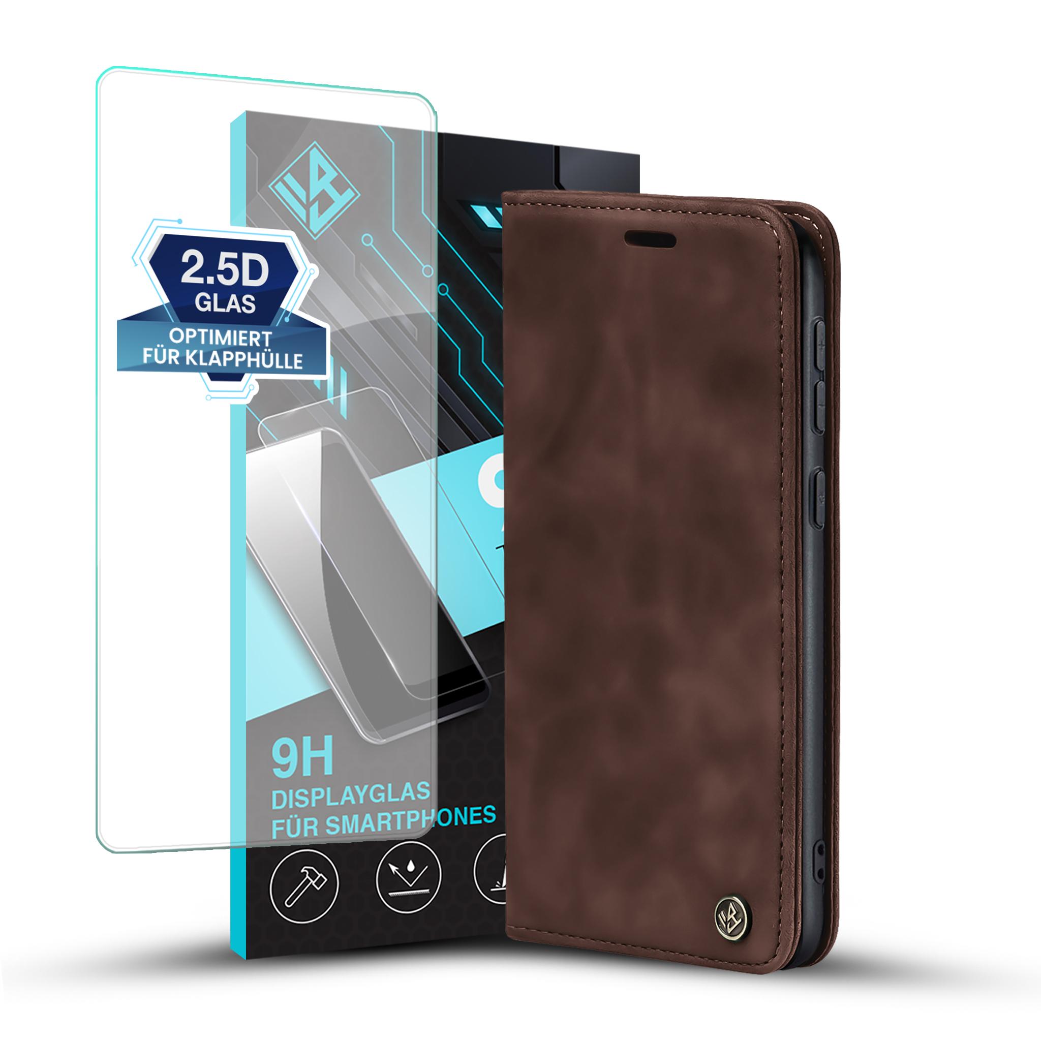 Handy Hülle für Samsung Galaxy A56 5G Klapp Magnet Smartphone Cover Case 9H Glas