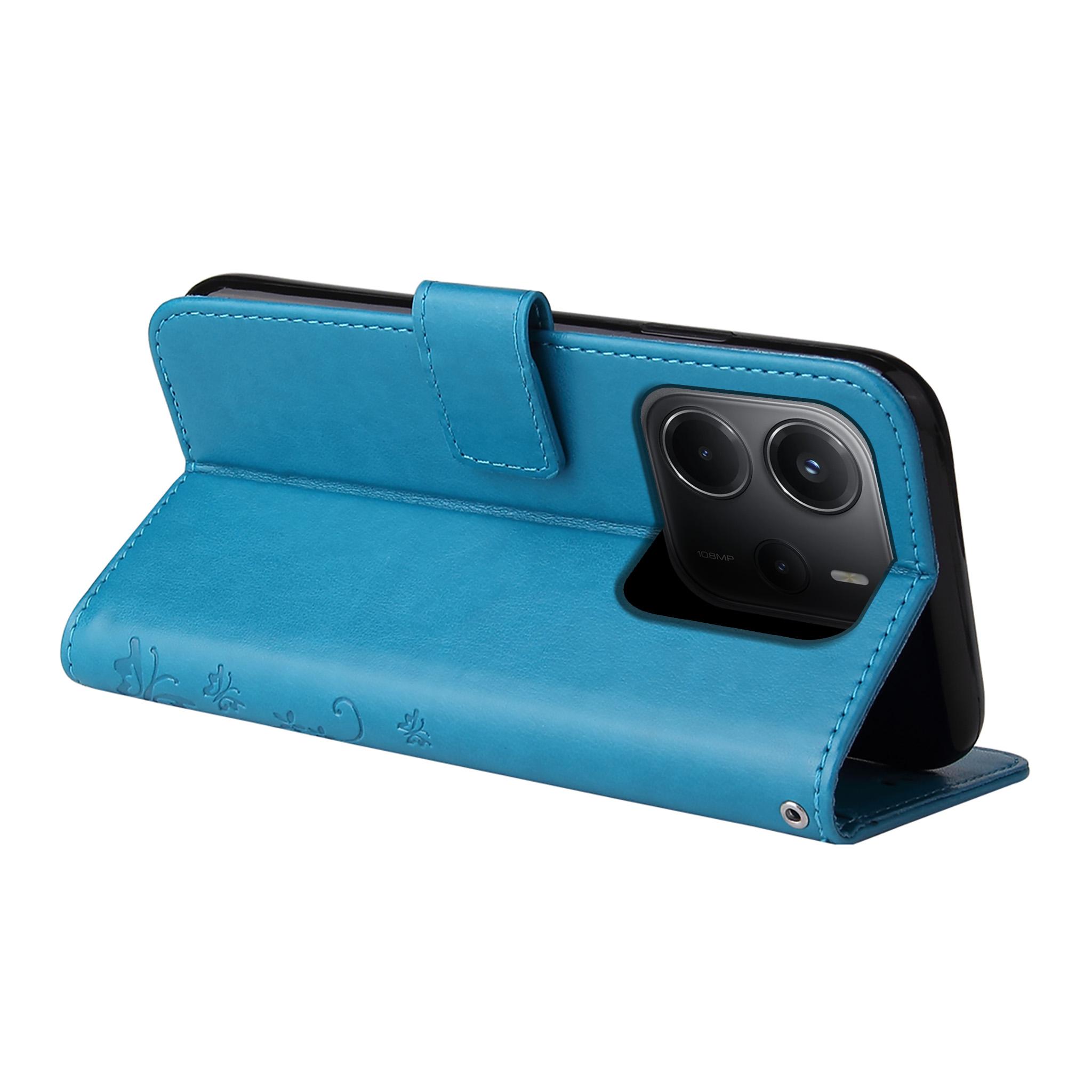 Handy Hülle für Xiaomi Redmi Note 14 Pro Pro 5G Klapphülle Blumen Cover Case