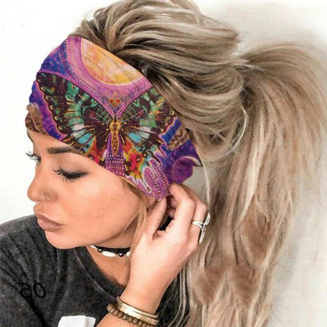 Damen Mädchen Haarband Stirnband Kopfschmuck Yoga Schweißband Breit Spätestens 