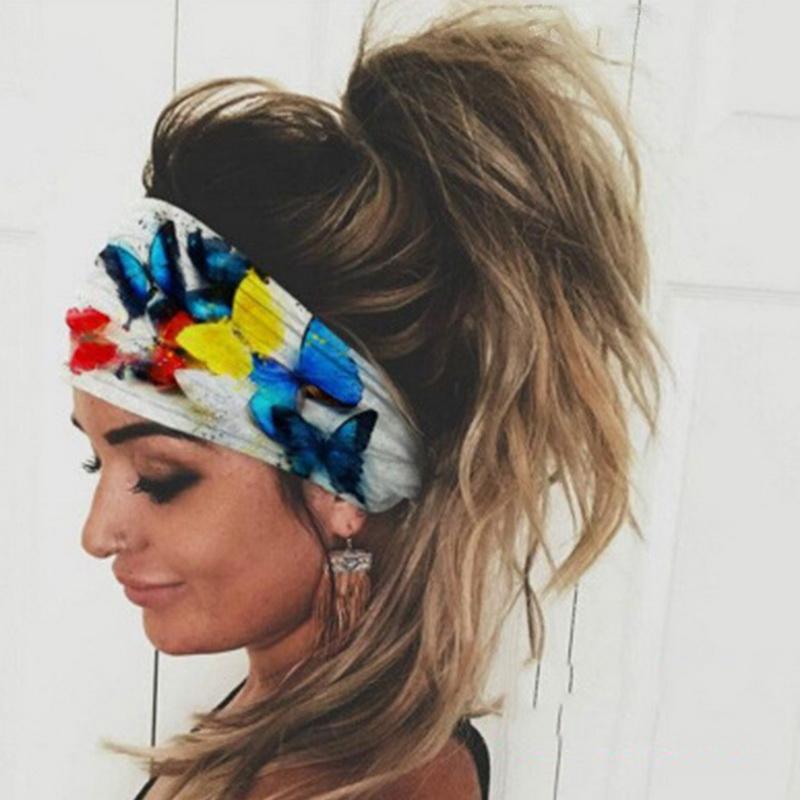 Damen Haarband Breit Elastisch Stirnband Turban Yoga Haarreif Knoten Kopfschmuck 