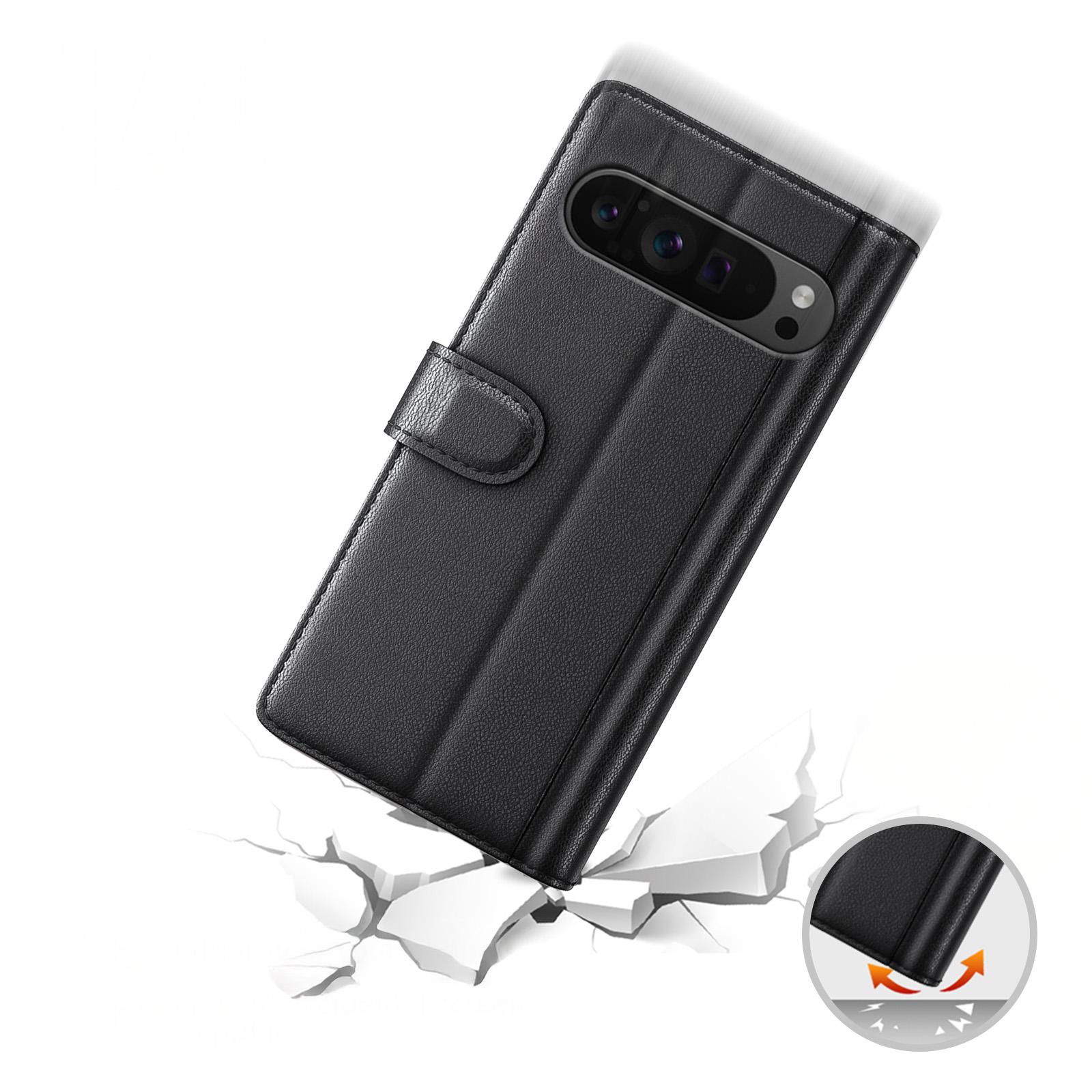 ECHT LEDER Handy Hülle für Google Pixel 10 Pro XL Cover Case Klapphülle 9H Glas