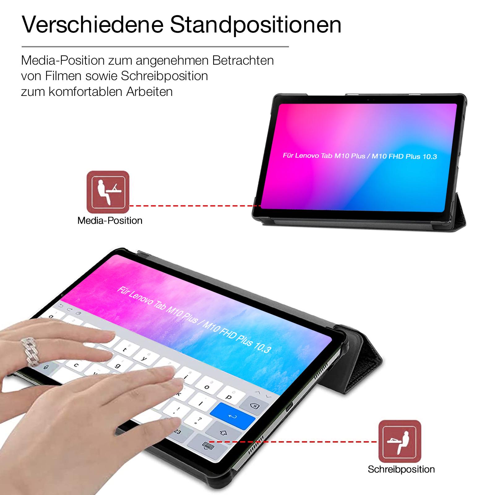 Tablet Hülle 2x Folie für Lenovo Tab M10 Plus M10 FHD Plus 10.3 viele Farben