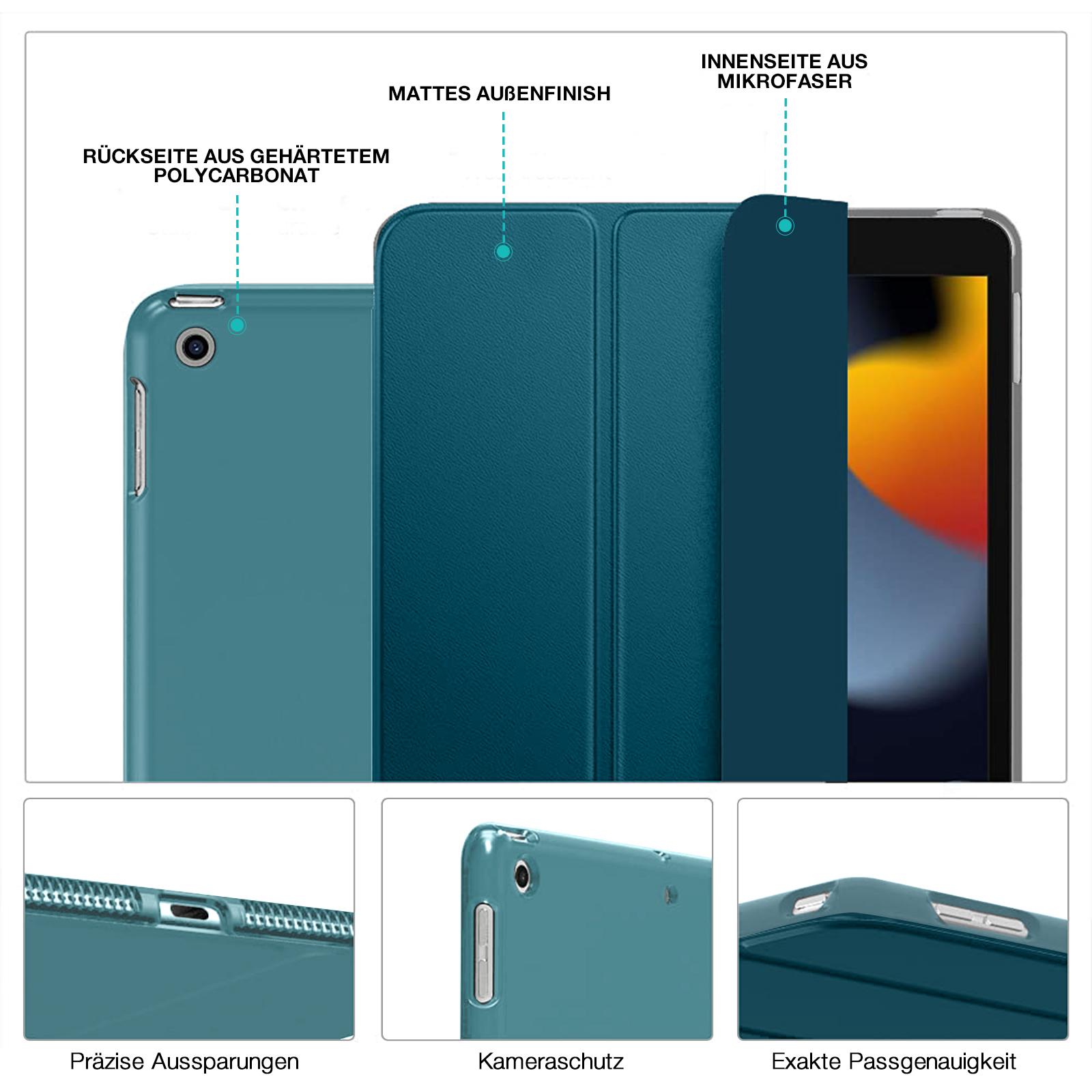 Tablet Schutzhülle für iPad 9.8.7.Gen 10.2 Klapp Flip Hülle Cover Case Glas