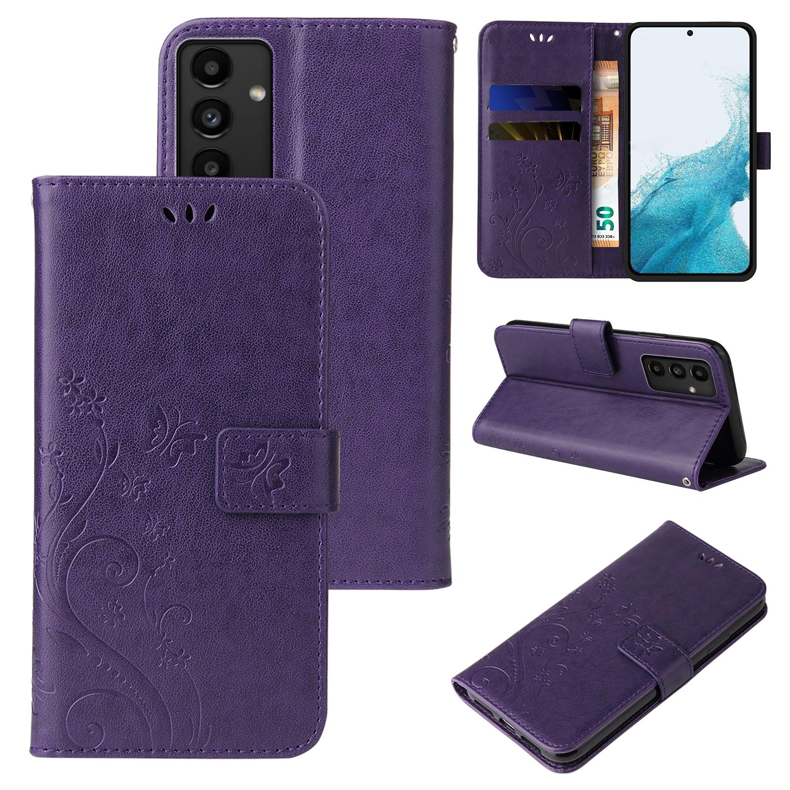 Handy Tasche für Samsung Galaxy A54 5G A55 5G Handyhülle Blumen Flip Cover