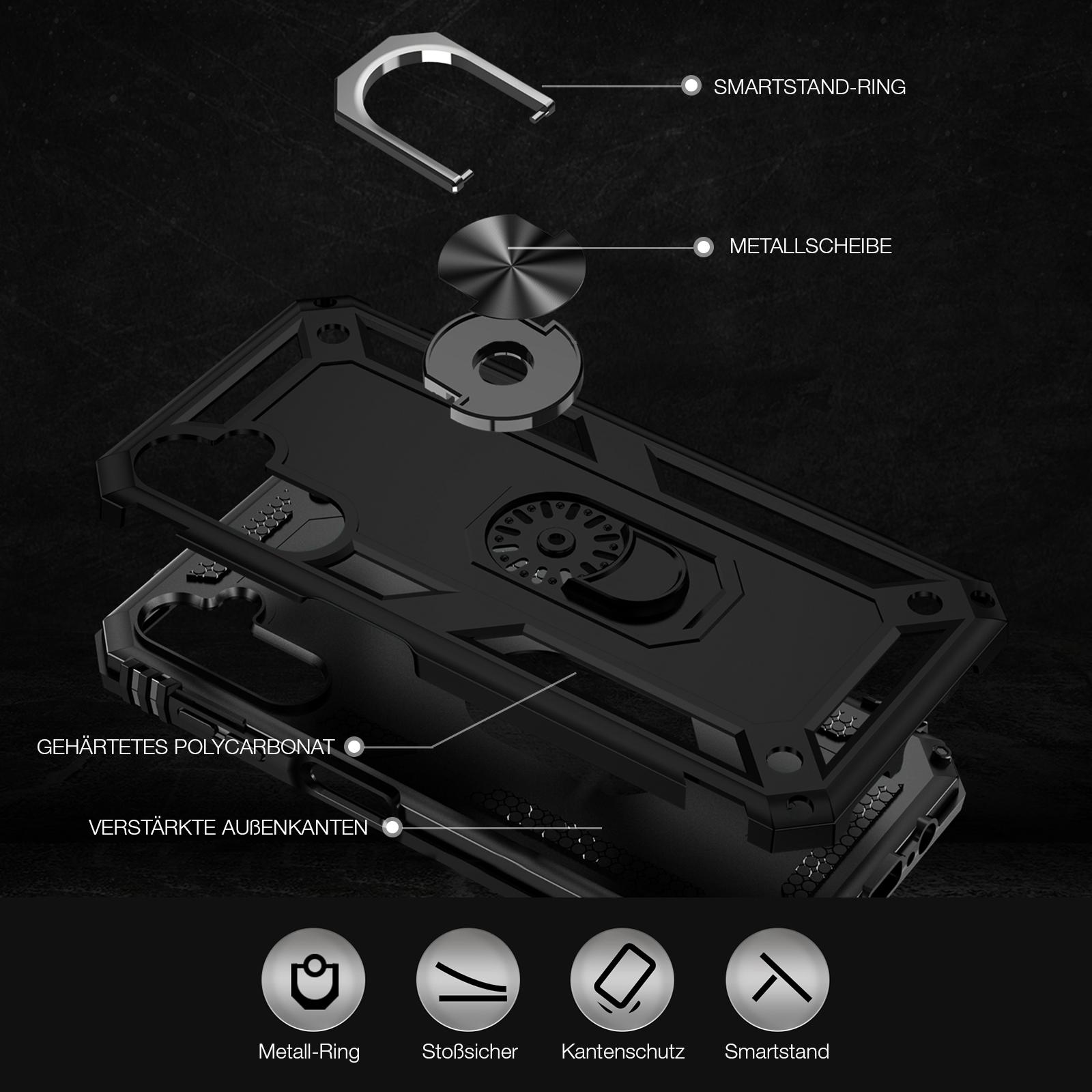 Hülle für Samsung Galaxy A54 5G Handy Outdoor Panzer Displayglas Schutz Folie 9H