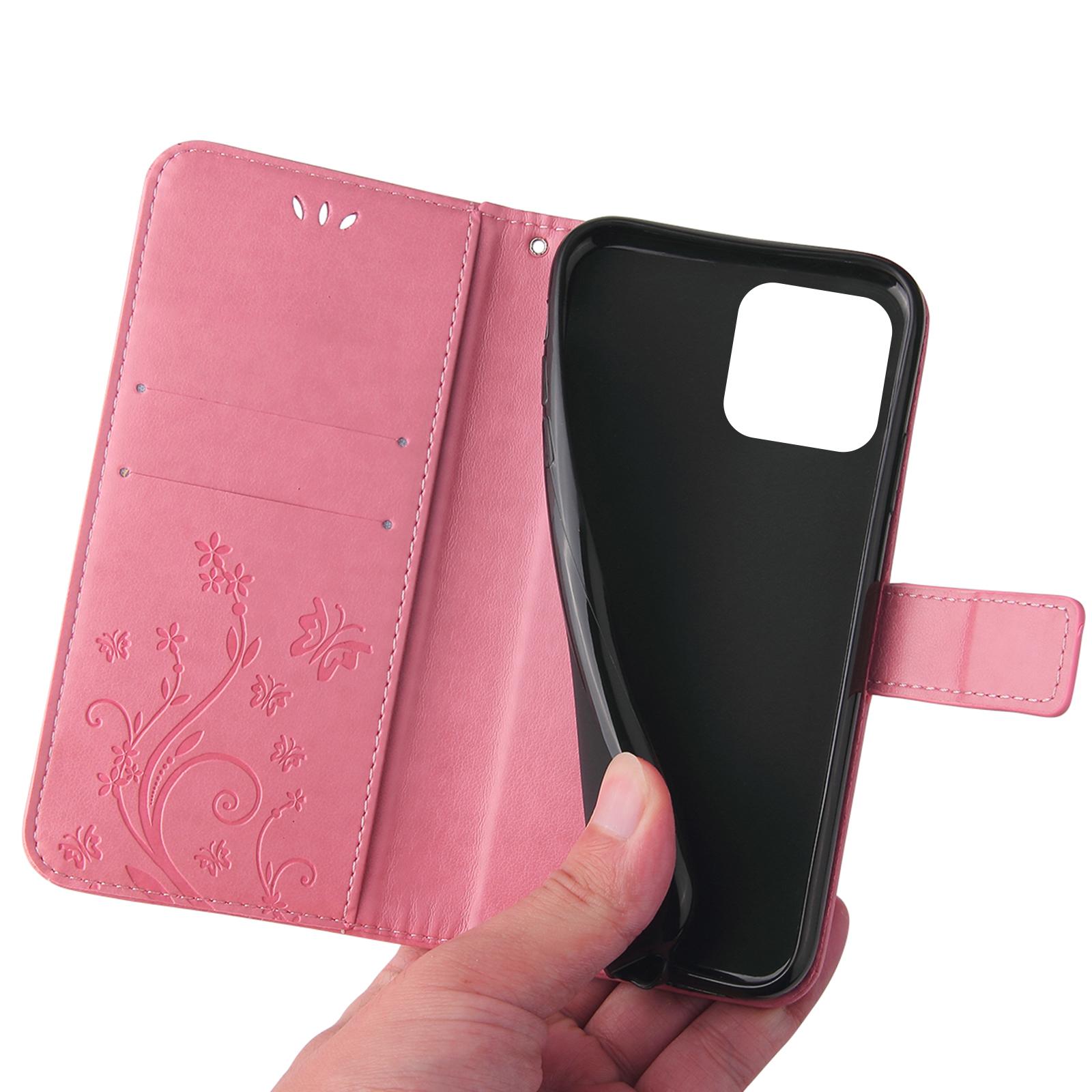 Handy Tasche für Apple iPhone 11 12 13 14 15 Pro Max Handyhülle Blumen Flip Case