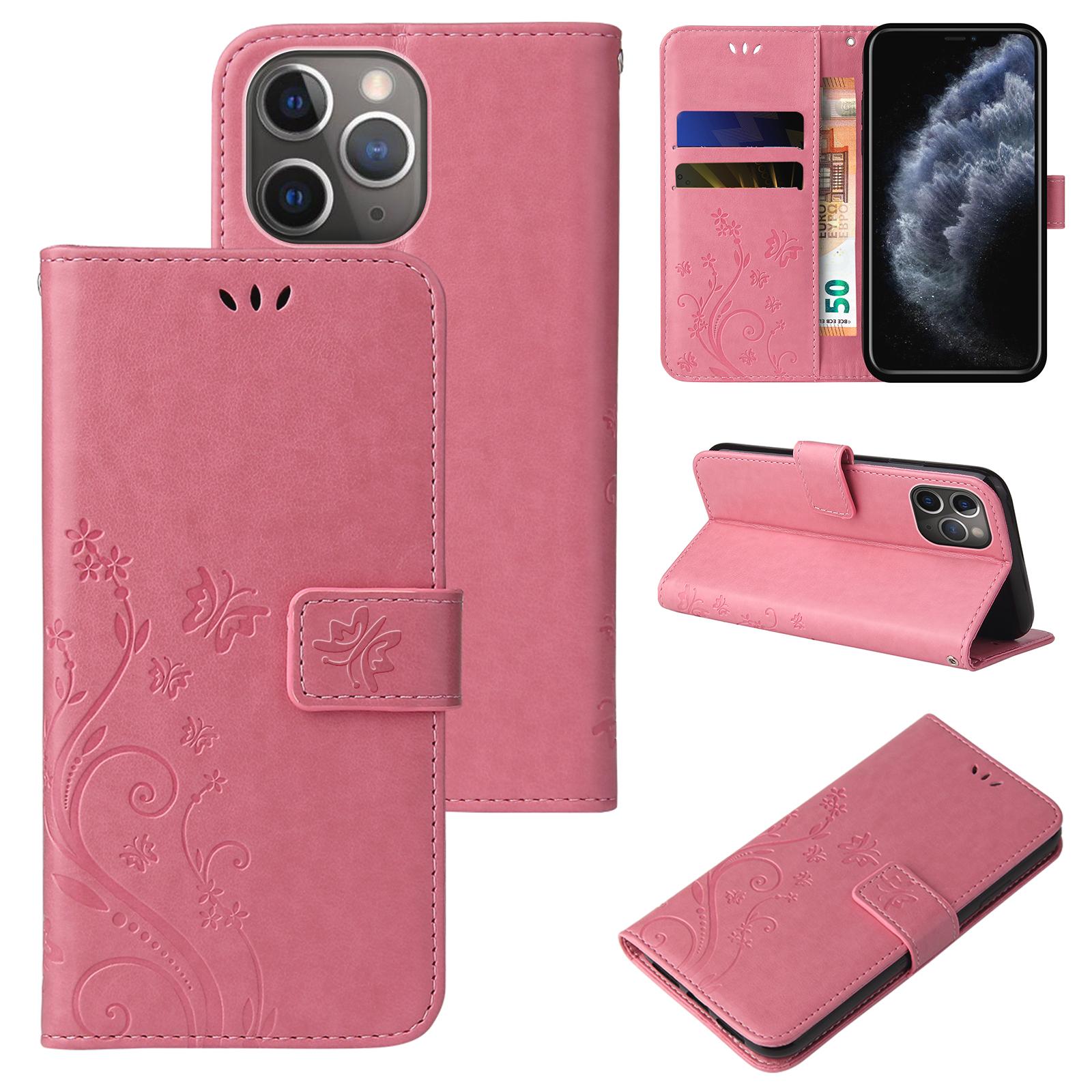 Handy Tasche für Apple iPhone 11 12 13 14 15 Pro Max Handyhülle Blumen Flip Case