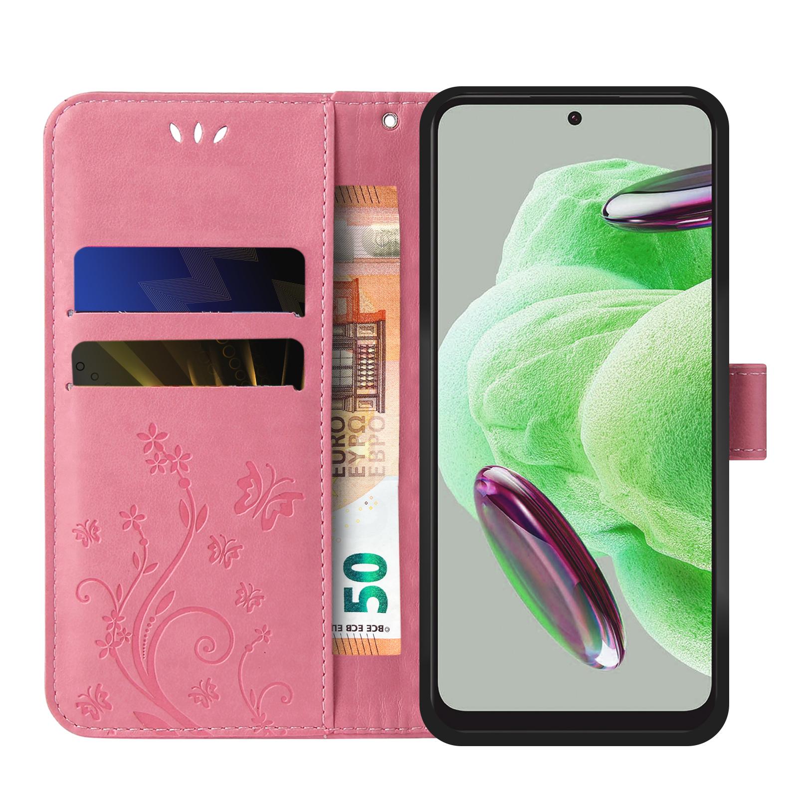 Leder-Handyhülle Für Xiaomi Redmi Note 12S Mit Magnetverschluss & 3 Kartenfächern – Auch Als Standfuß Nutzbar