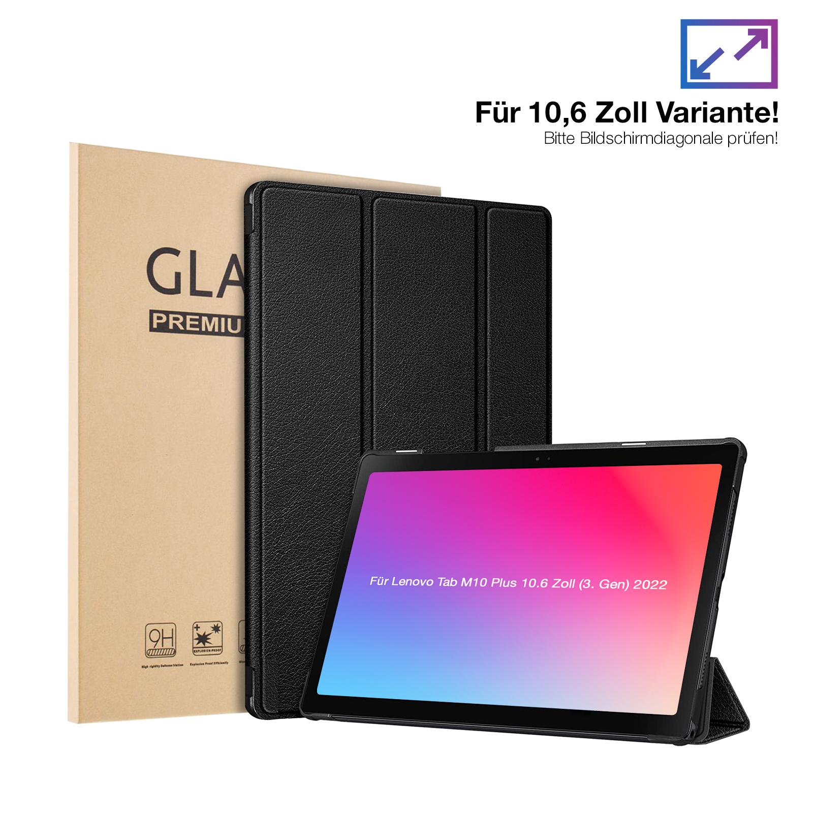 Schutzhülle + 2x Folie Lenovo Tab M10 Plus 10.6 2022 Cover Tablet viele  Farben