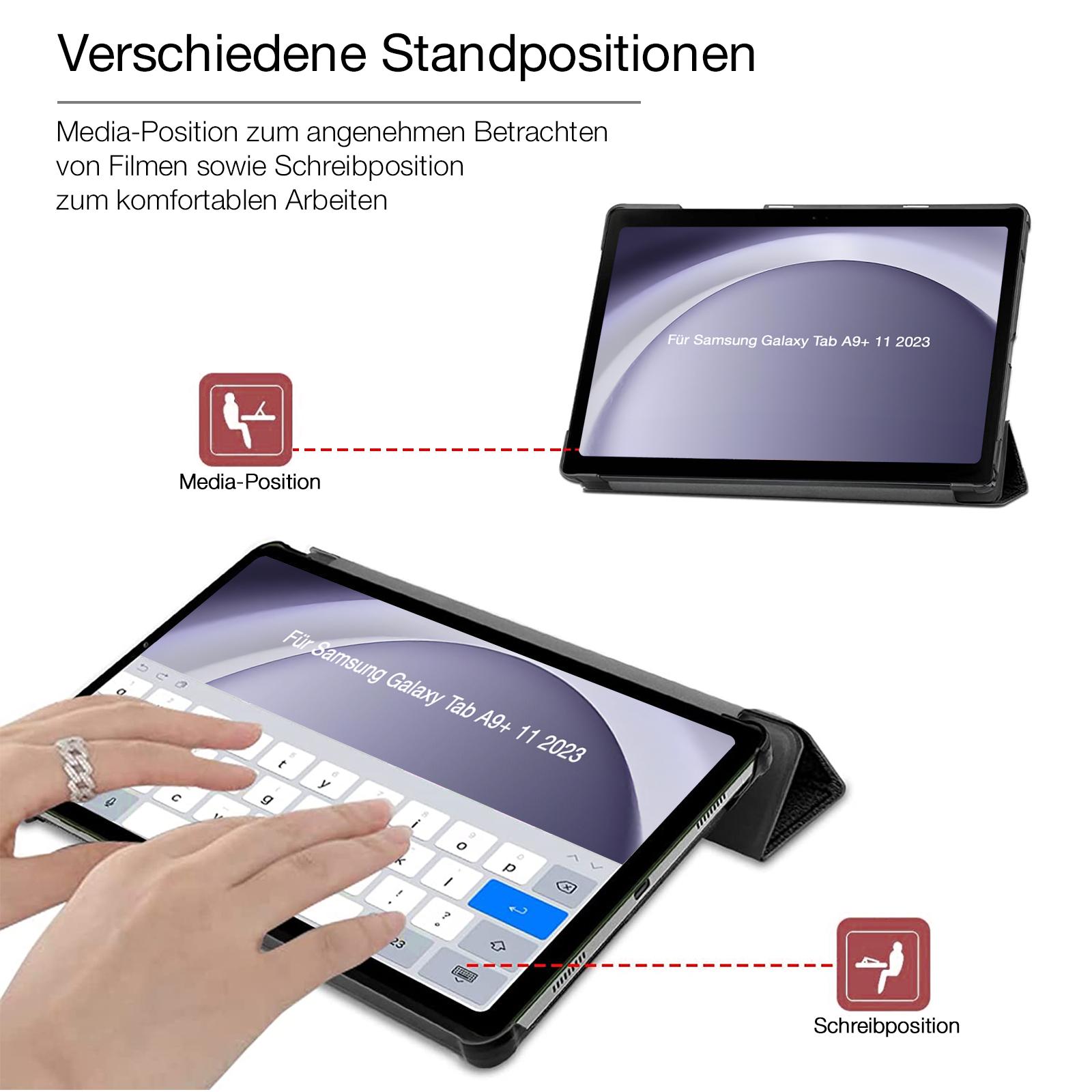 Tablet Schutzhülle für Samsung Galaxy Tab A9 8.7 A9 11 Klapphülle Case Glas