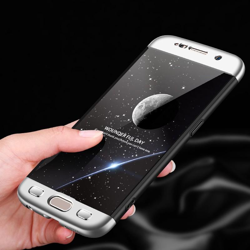 Handyhülle für Samsung Galaxy S7 S7 Edge Hülle S9 S9 Plus 360 Grad Bumper GLAS