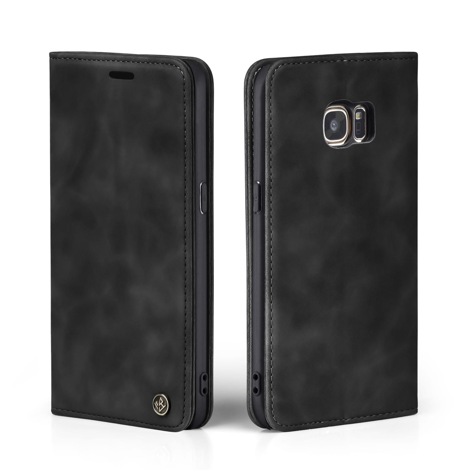 Handyhülle für Samsung Galaxy S7 S8 Flipcover Bookcase Hülle Schutz Smartphone 