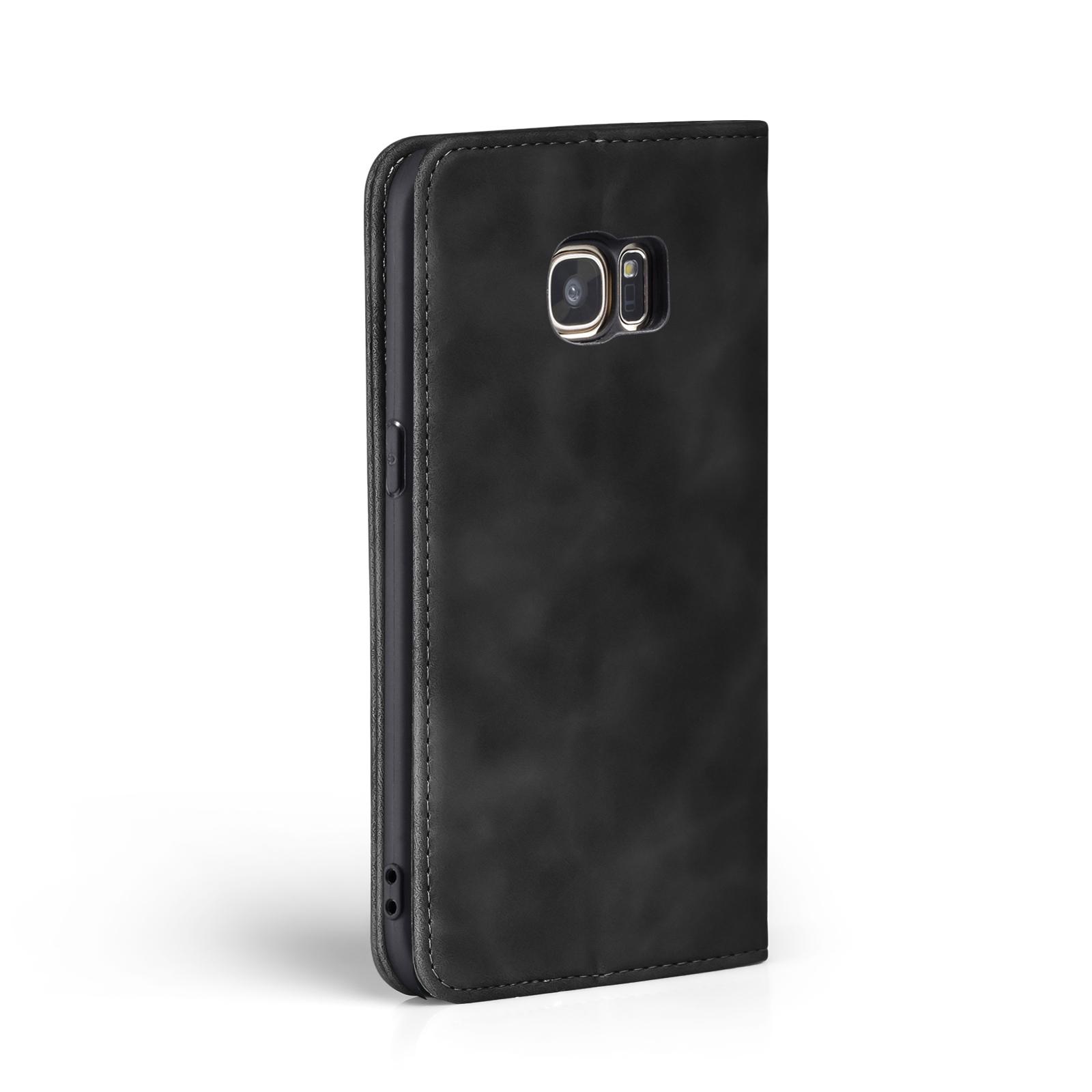 Handyhülle für Samsung Galaxy S7 S8 Flipcover Bookcase Hülle Schutz Smartphone 