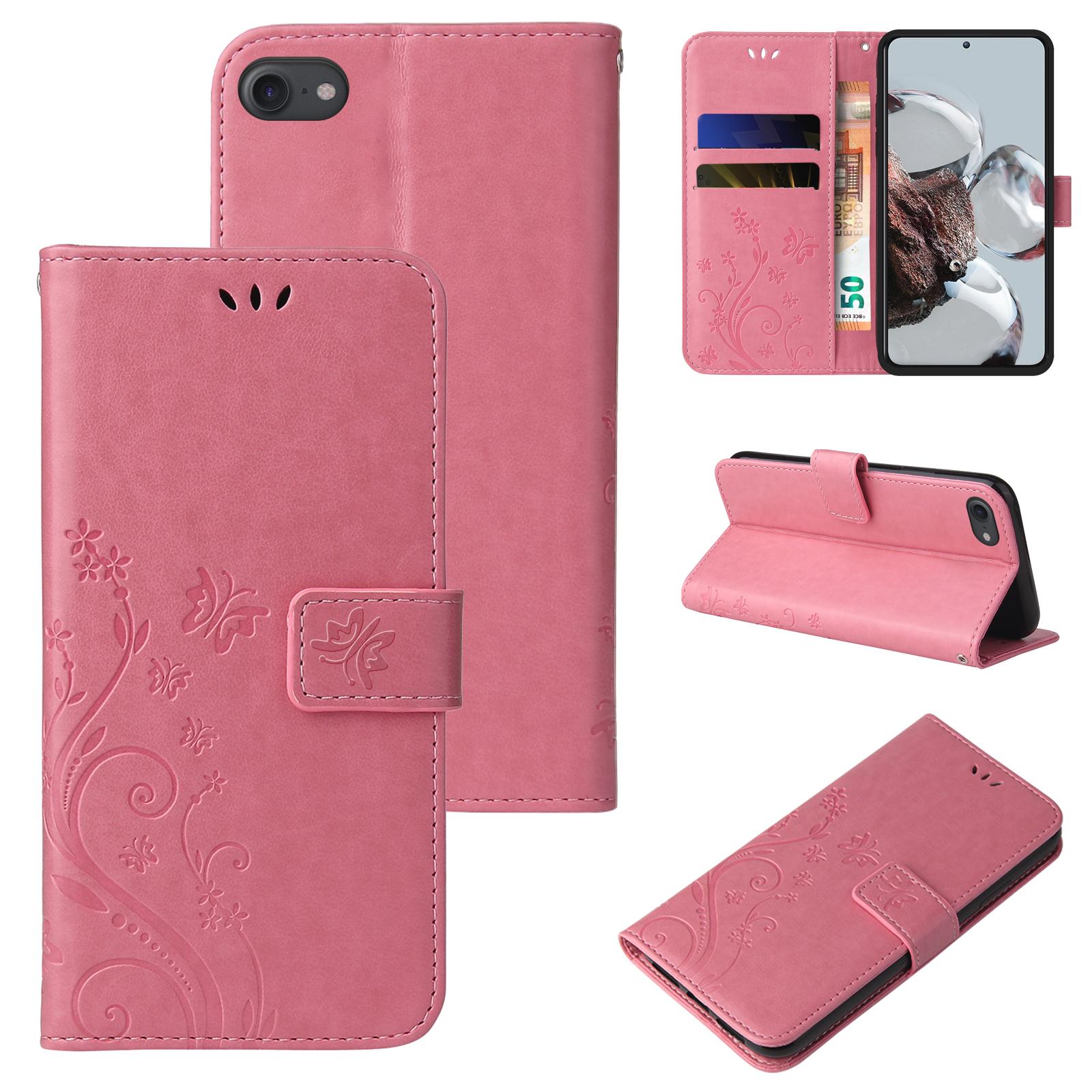Handy Hülle für Apple iPhone 7 iPhone 8 SE Handyhülle Schutz Blume Schmetterling