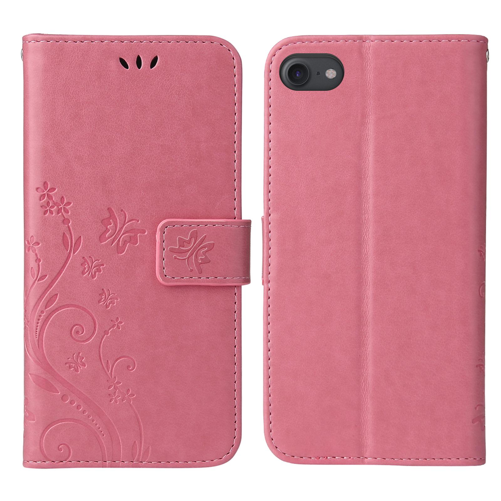 Handy Hülle für Apple iPhone 7 iPhone 8 SE Handyhülle Schutz Blume Schmetterling