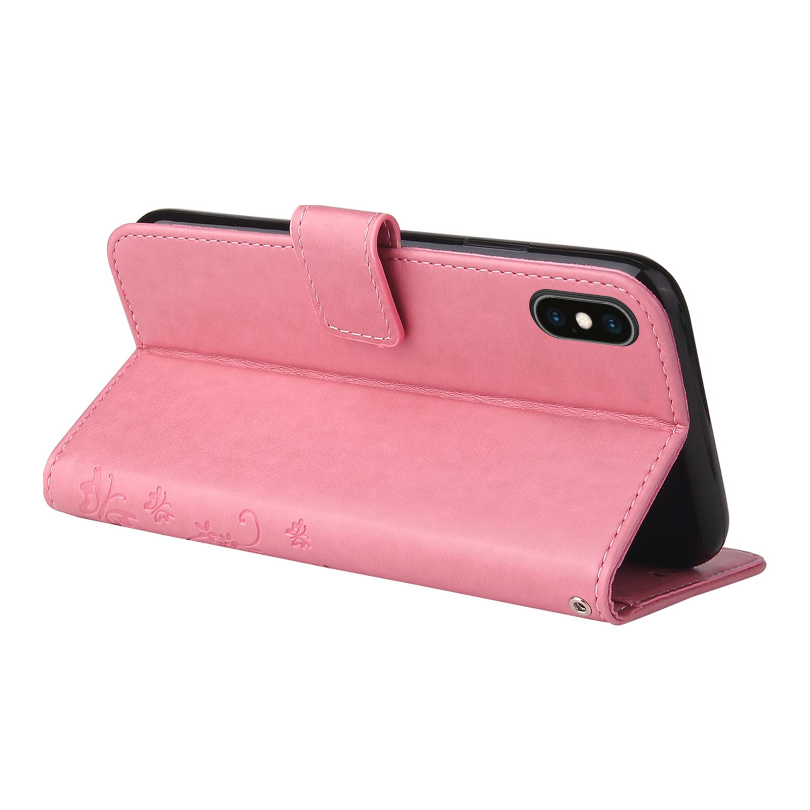 Handy Hülle für Apple iPhone X XR Xs Max Handyhülle Case Blume Schmetterling