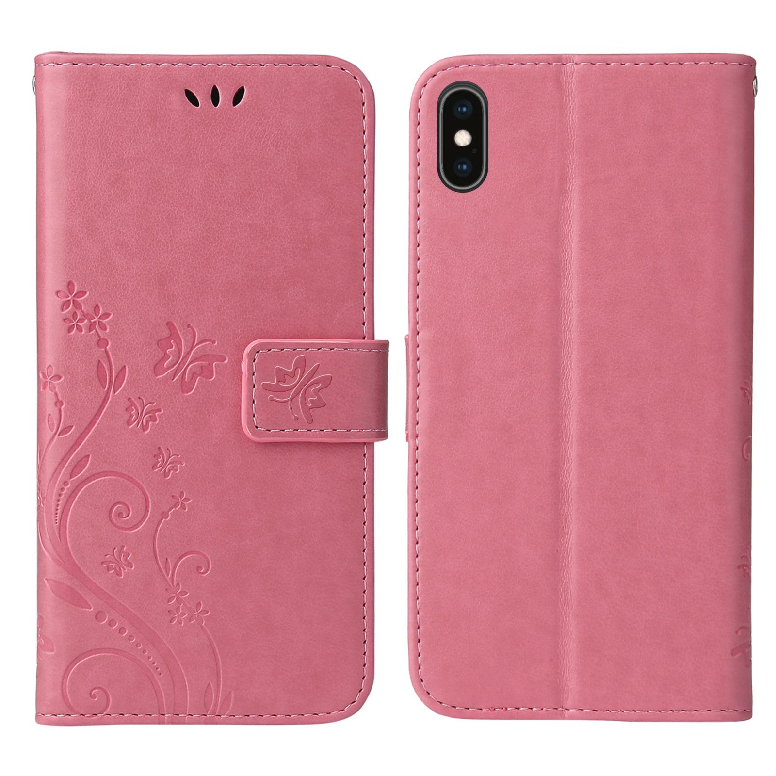 Handy Hülle für Apple iPhone X XR Xs Max Handyhülle Case Blume Schmetterling