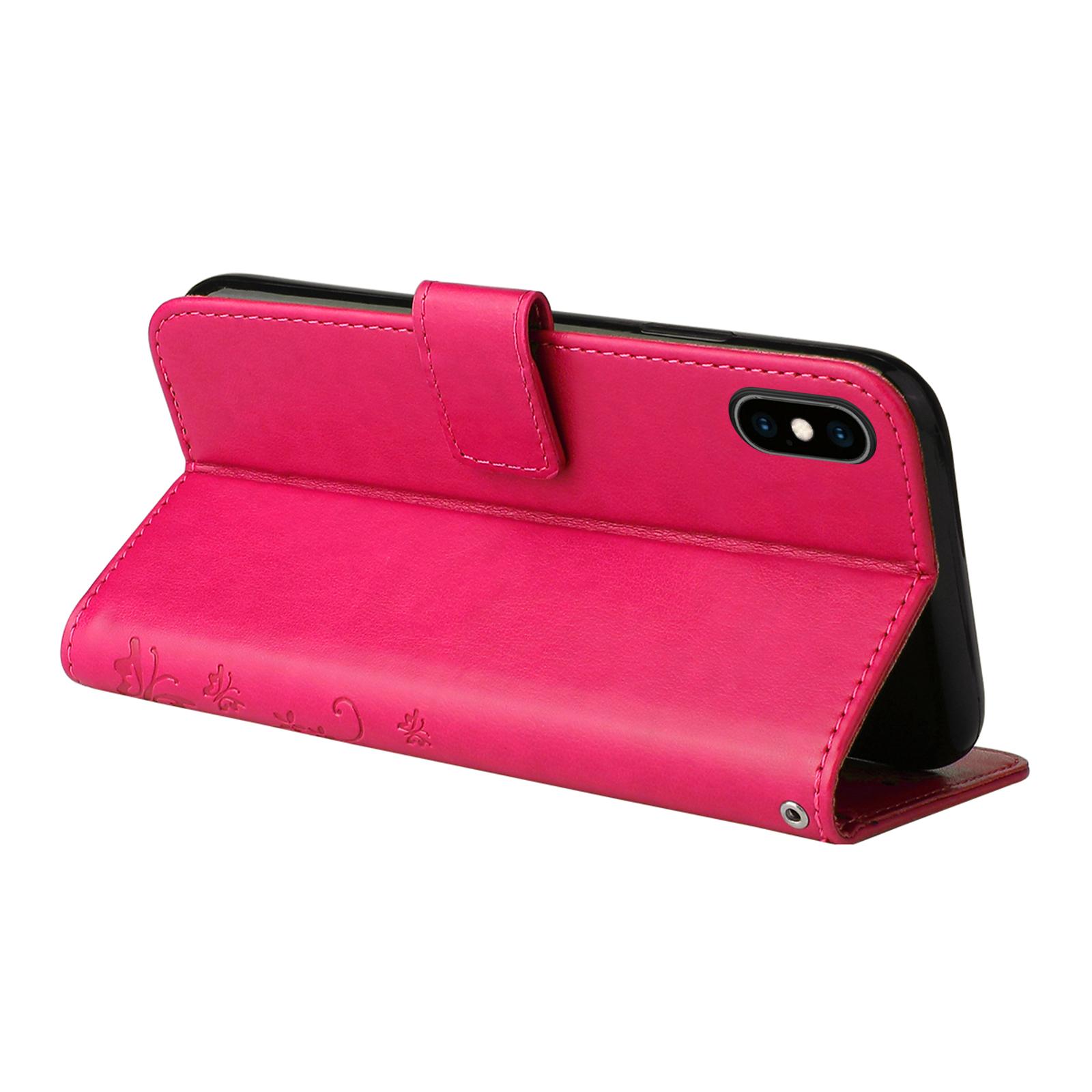 Handy Hülle für Apple iPhone X XR Xs Max Handyhülle Case Blume Schmetterling