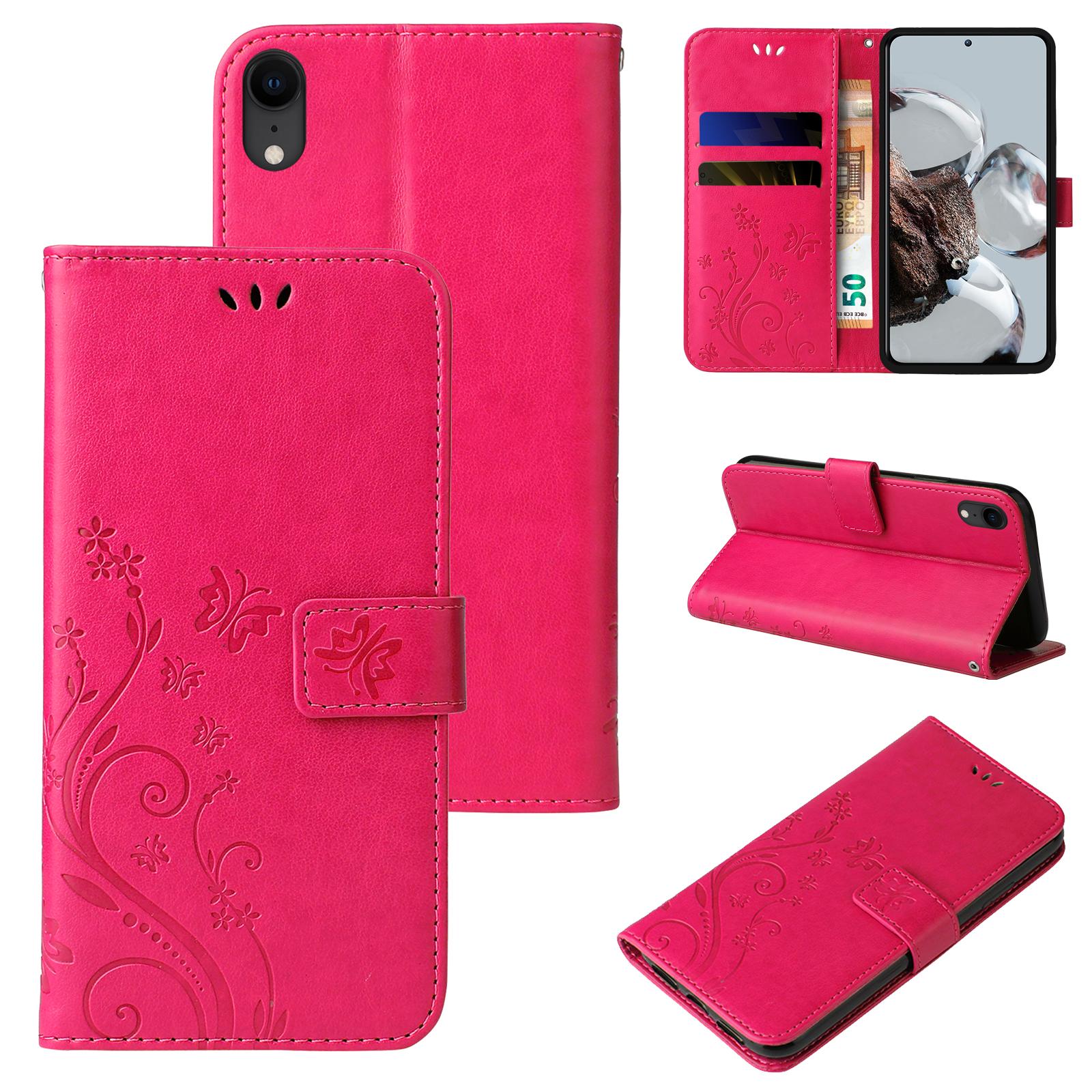 Handy Hülle für Apple iPhone X XR Xs Max Handyhülle Case Blume Schmetterling