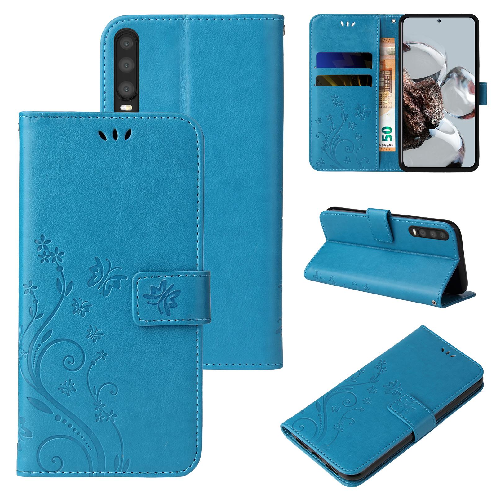 Handy Hülle für Huawei P30 P30 Lite P30 Pro Handyhülle Tasch Blume Schmetterling