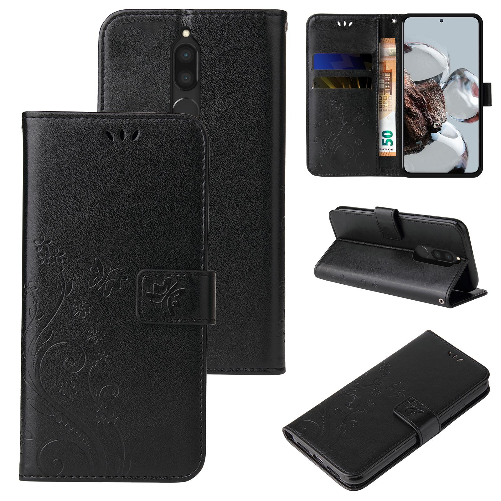 Handy Hülle für Huawei Mate 10 Pro Lite Handyhülle Tasche Blumen Schmetterling