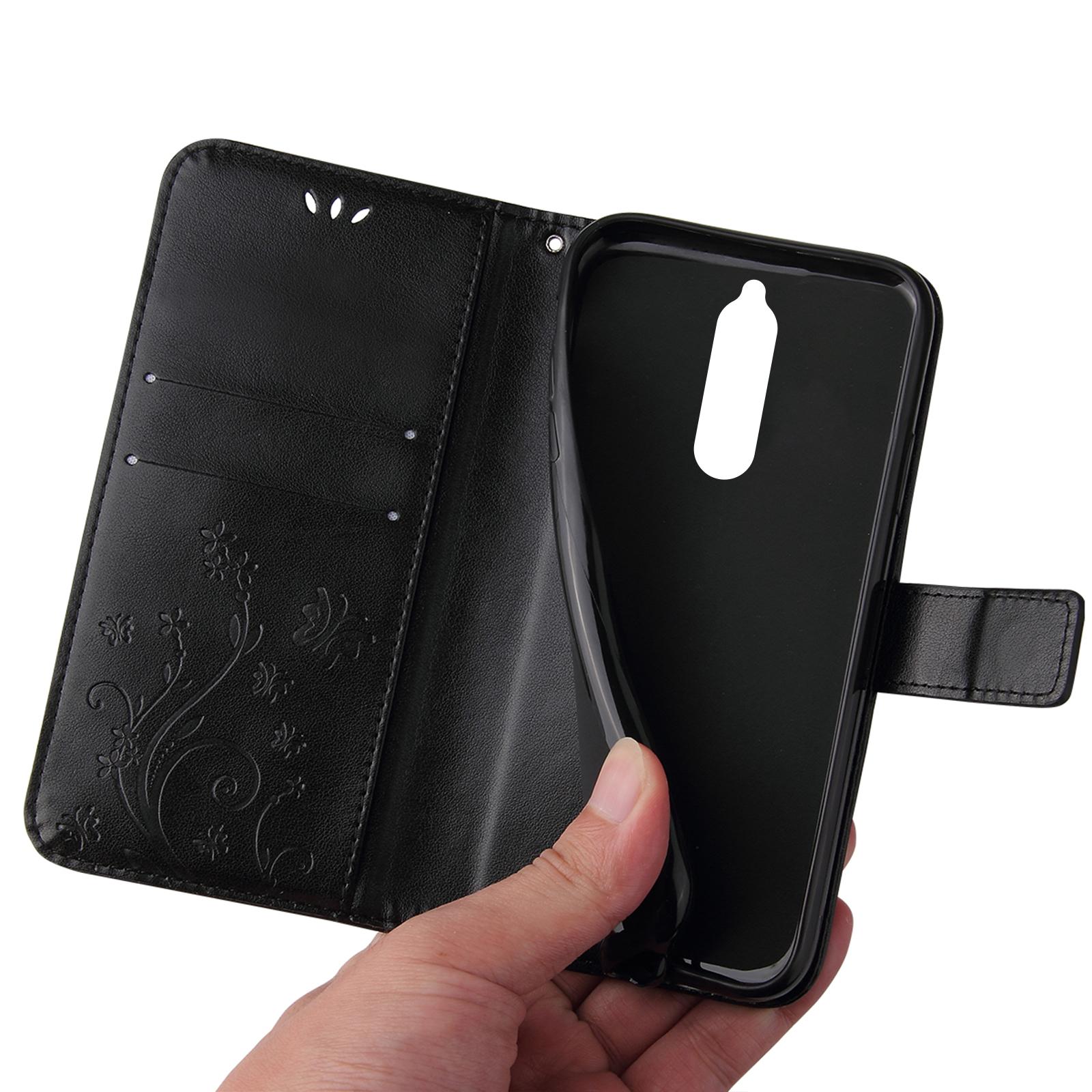 Handy Hülle für Huawei Mate 10 Pro Lite Handyhülle Tasche Blumen Schmetterling