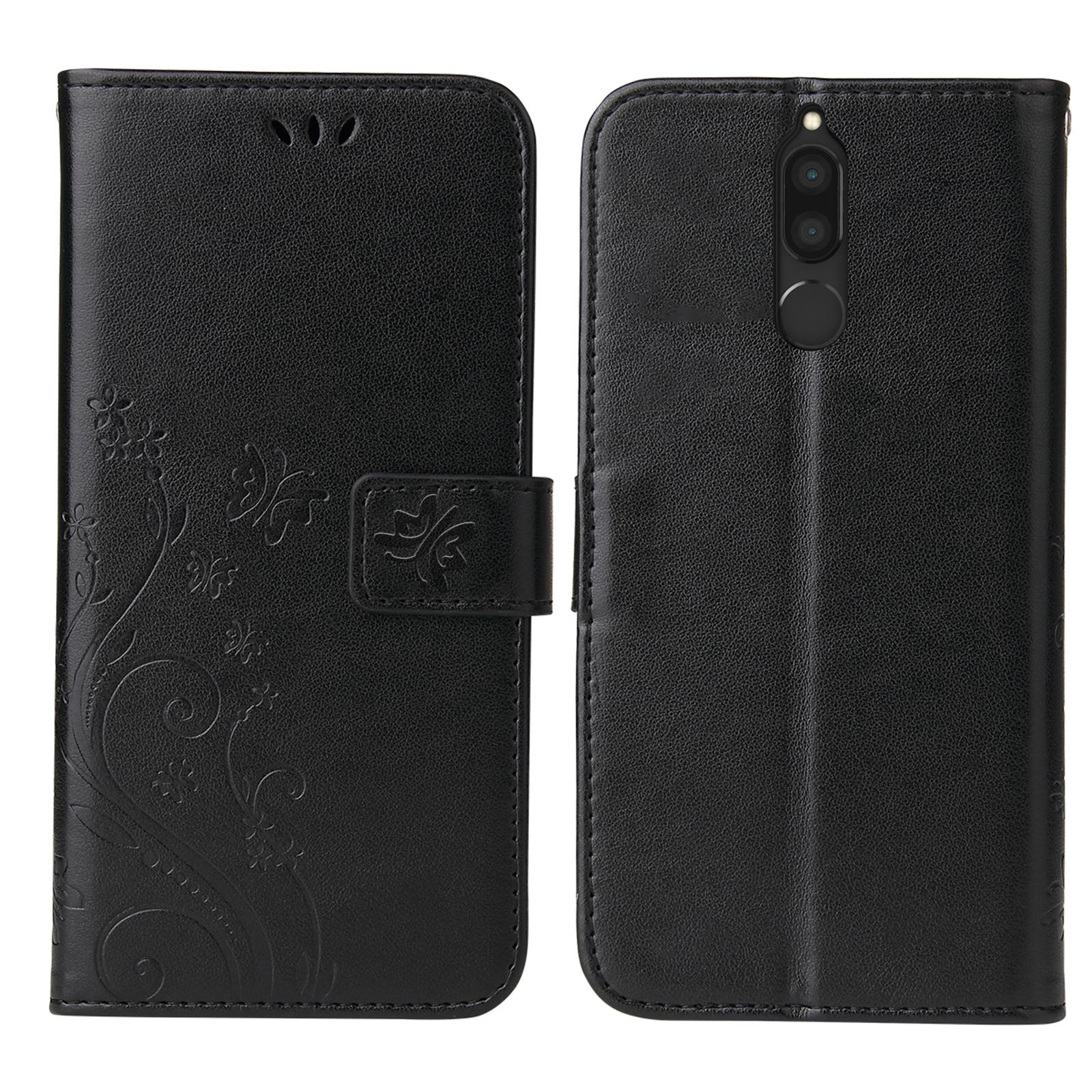 Handy Hülle für Huawei Mate 10 Pro Lite Handyhülle Tasche Blumen Schmetterling