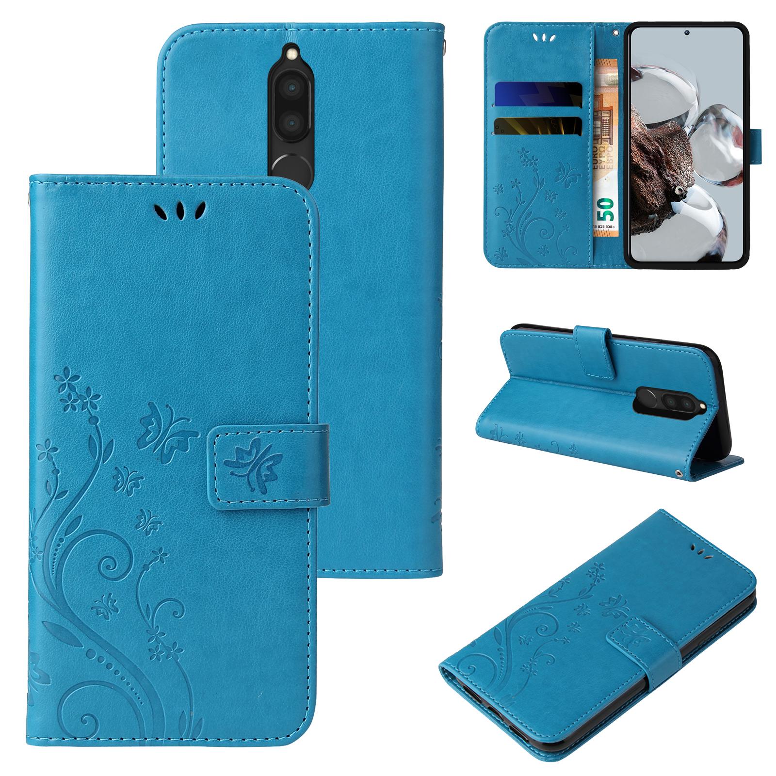 Handy Hülle für Huawei Mate 10 Pro Lite Handyhülle Tasche Blumen Schmetterling