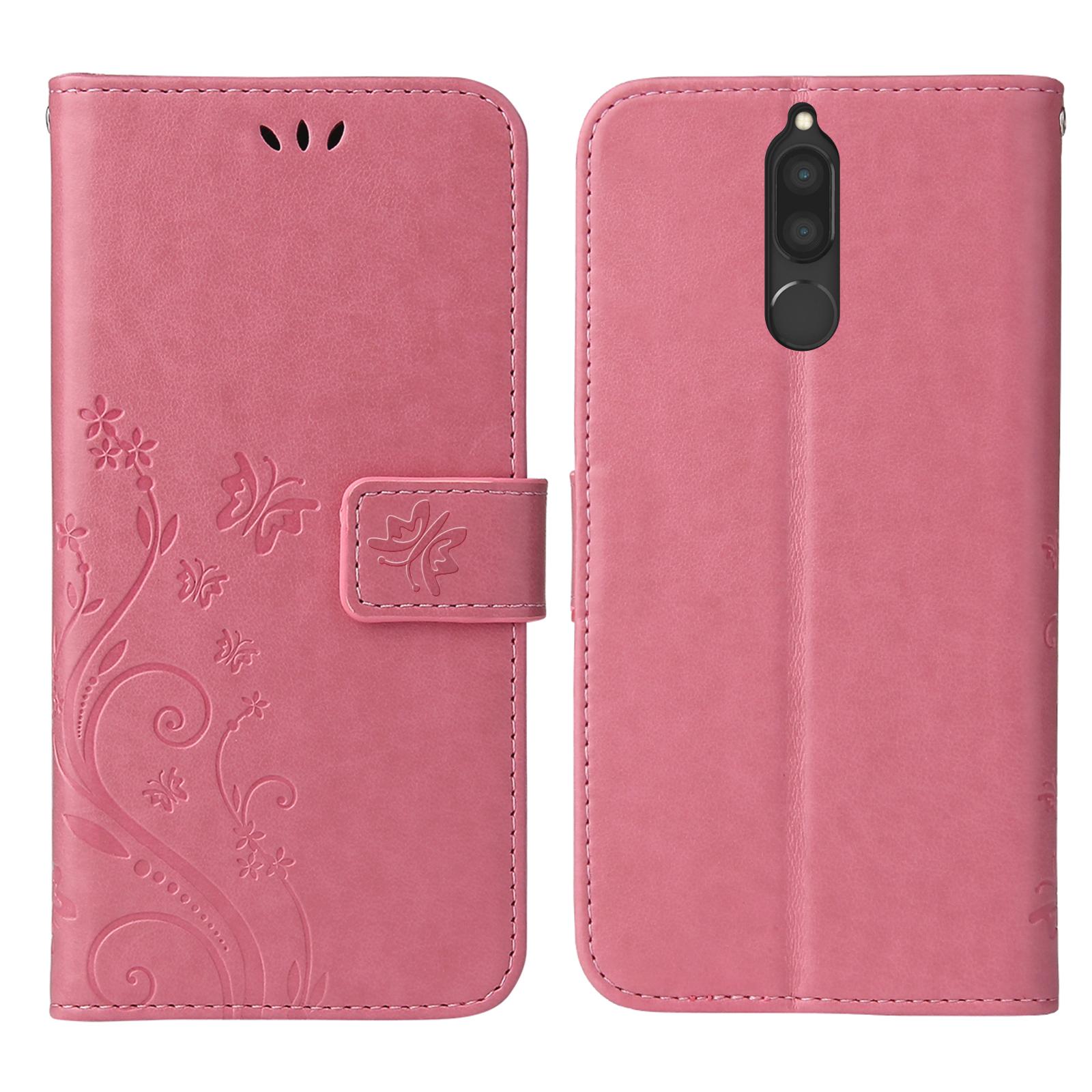 Handy Hülle für Huawei Mate 10 Pro Lite Handyhülle Tasche Blumen Schmetterling