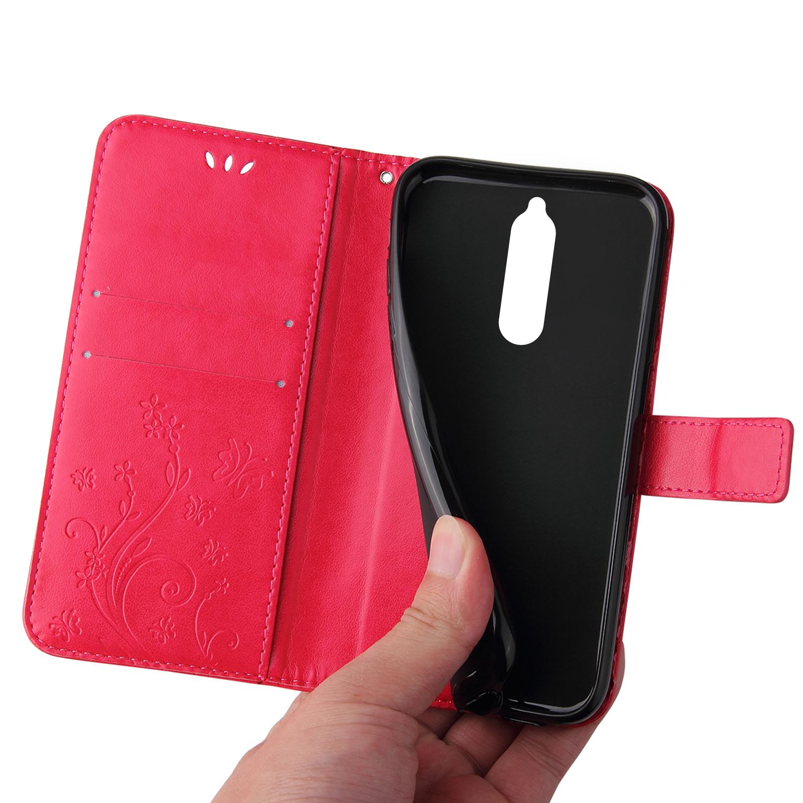 Handy Hülle für Huawei Mate 10 Pro Lite Handyhülle Tasche Blumen Schmetterling