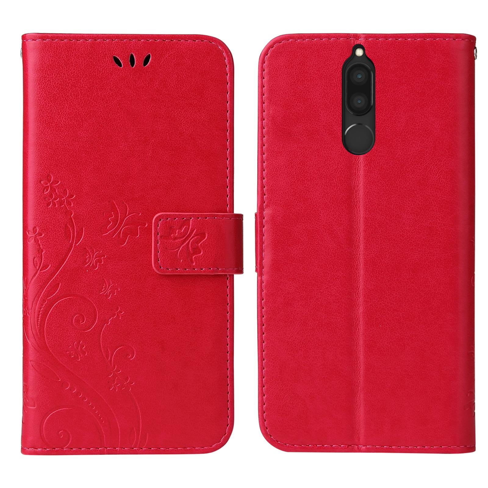 Handy Hülle für Huawei Mate 10 Pro Lite Handyhülle Tasche Blumen Schmetterling