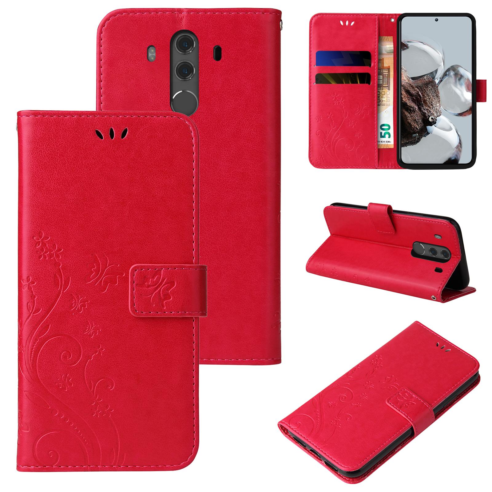 Handy Hülle für Huawei Mate 10 Pro Lite Handyhülle Tasche Blumen Schmetterling