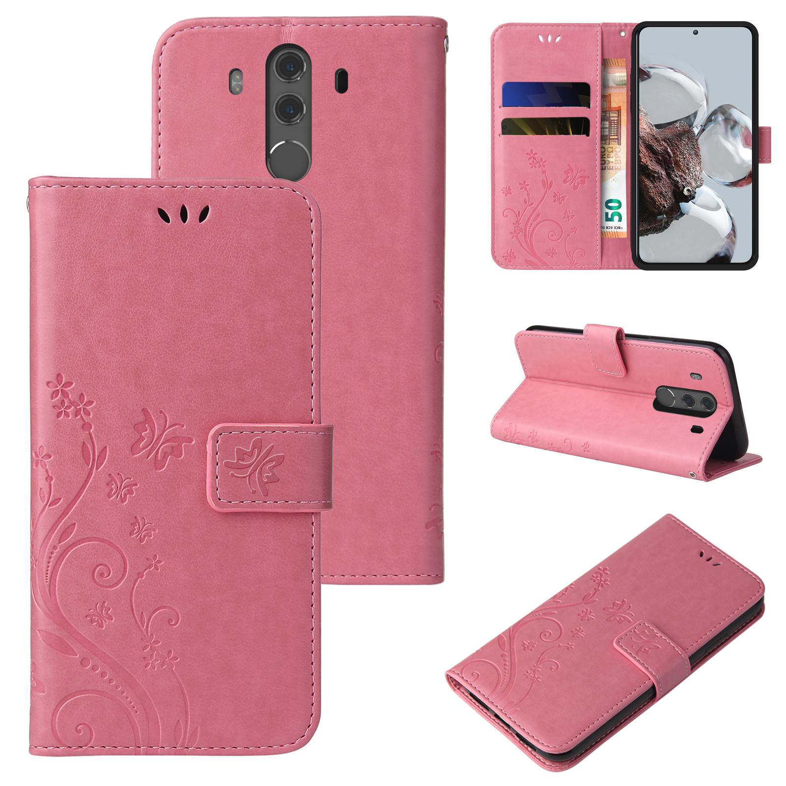 Handy Hülle für Huawei Mate 10 Pro Lite Handyhülle Tasche Blumen Schmetterling