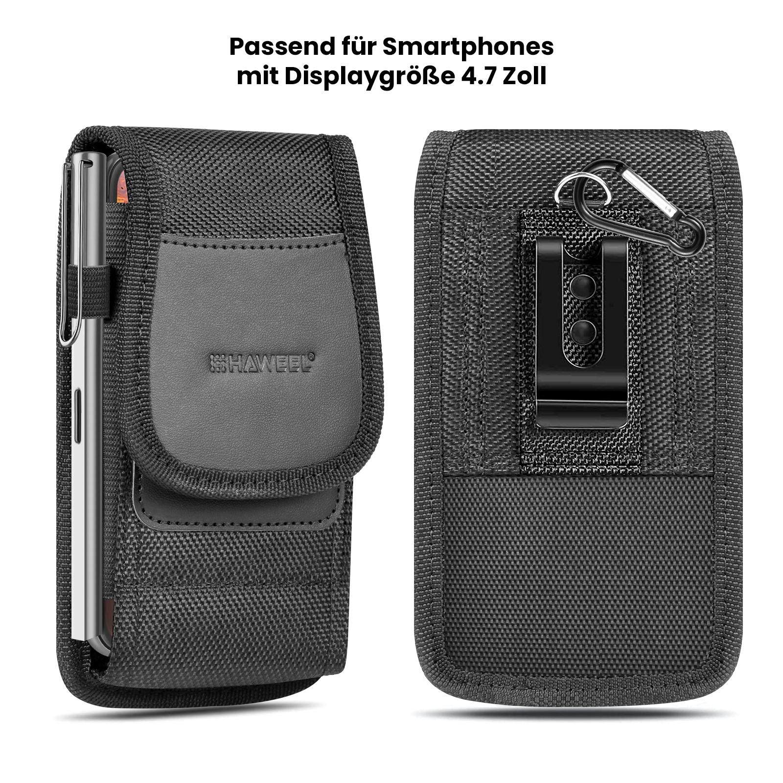 Handy Gürteltasche Nylon Universal Gürtel Tasche Quer Smartphone Etui 3 Größen