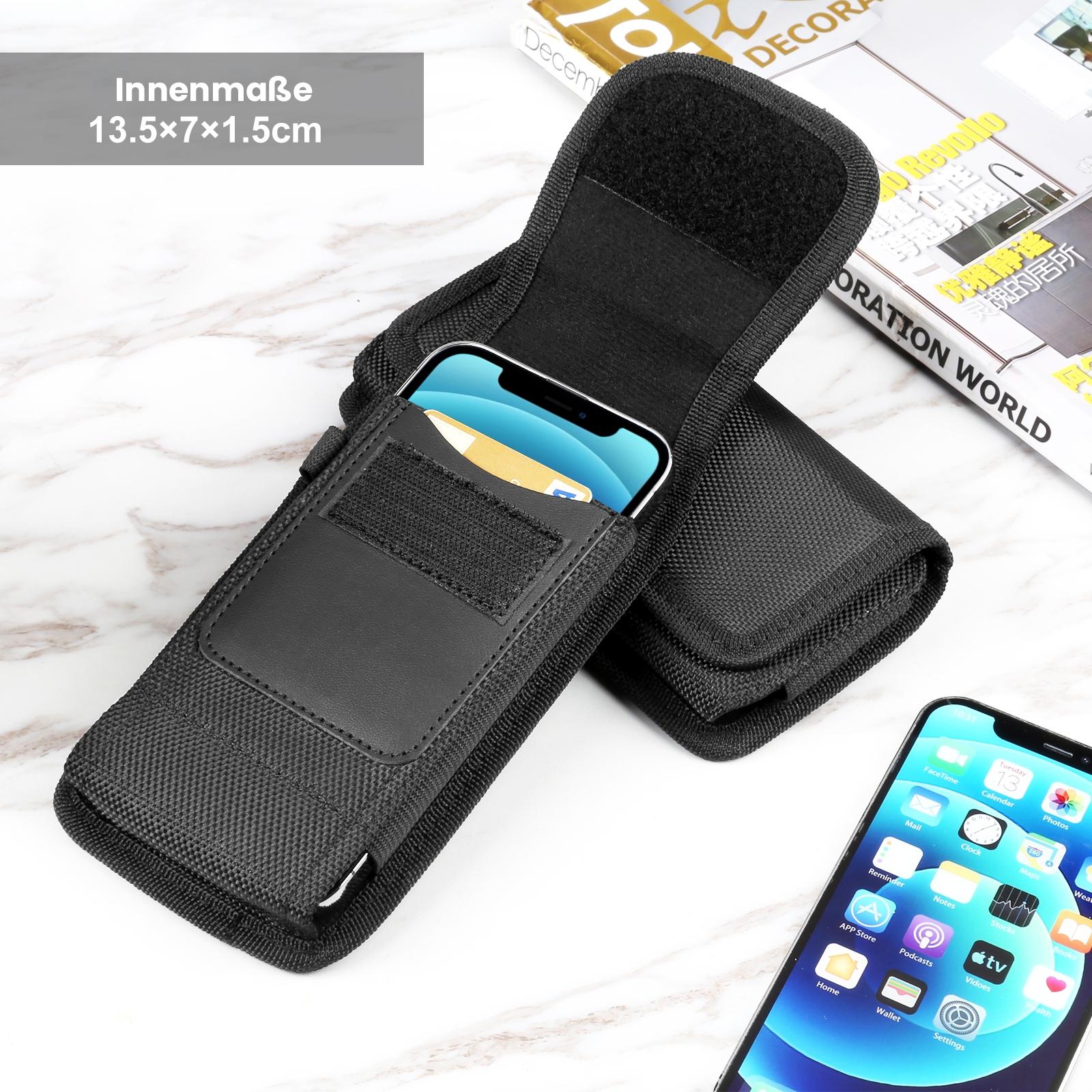 Handy Gürteltasche Nylon Universal Gürtel Tasche Quer Smartphone Etui 3 Größen